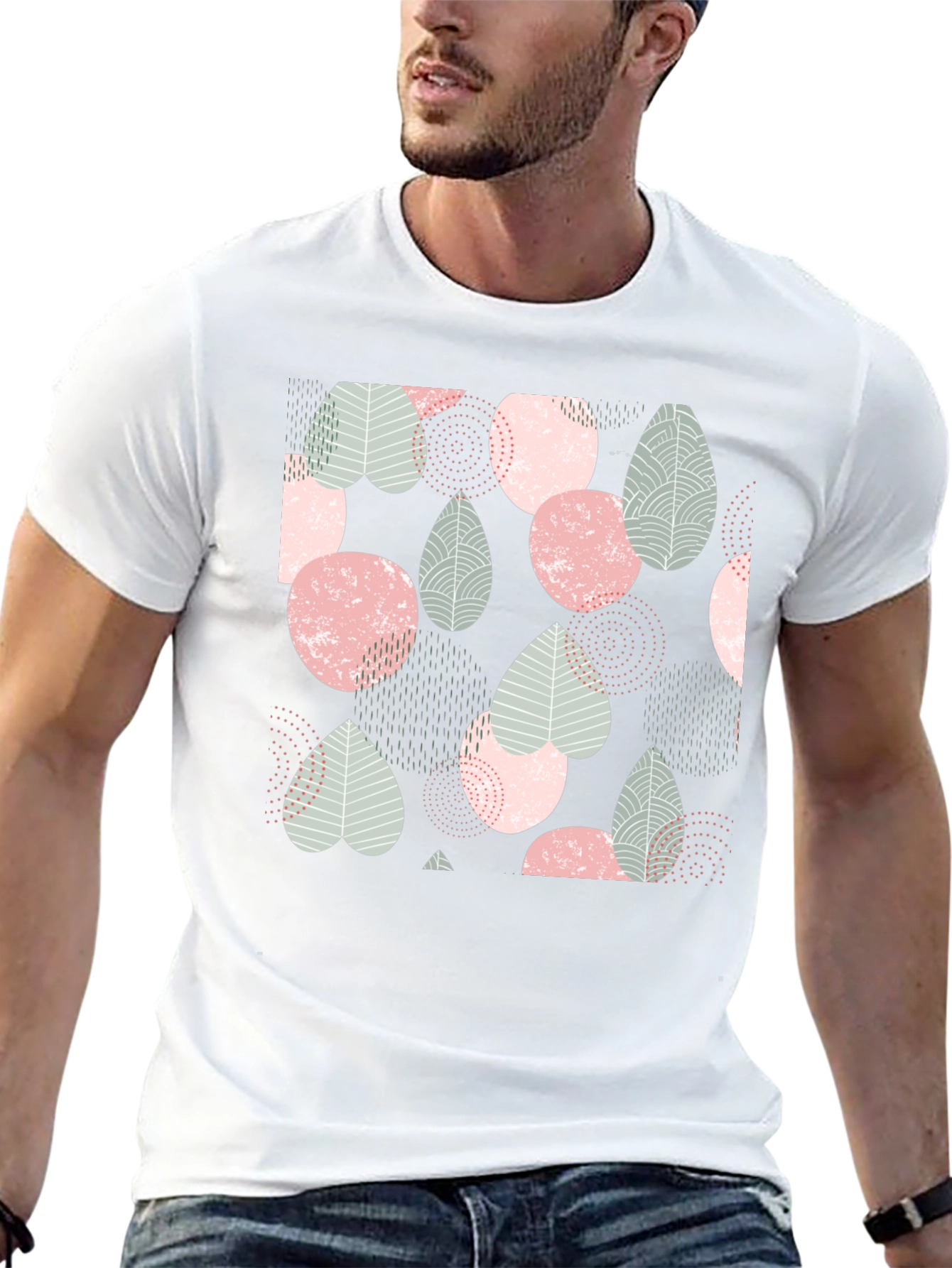 Abstract Pattern Black T-Shirt