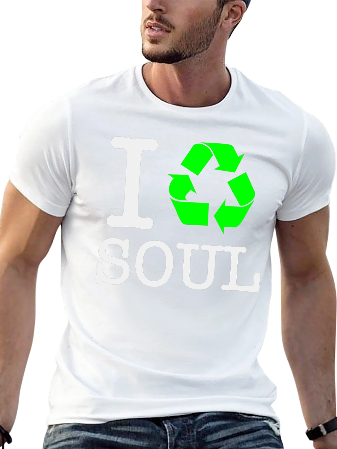 I Recycle Soul Graphic T-Shirt - Black