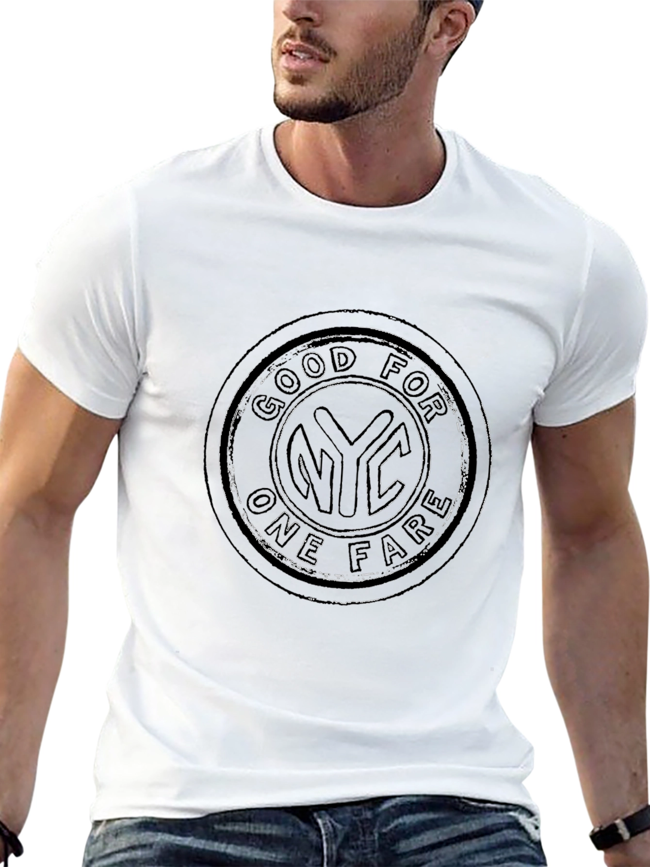 NYC Good For One Fare Black T-Shirt