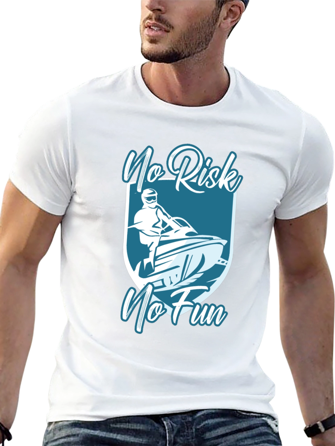 No Risk No Fun Graphic Tee - Black