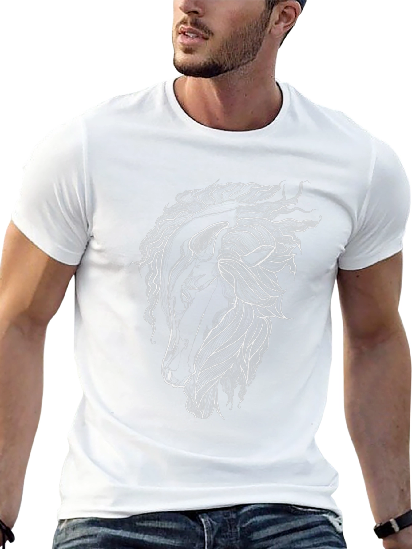 Horse Graphic Tee - Mens Black T-Shirt
