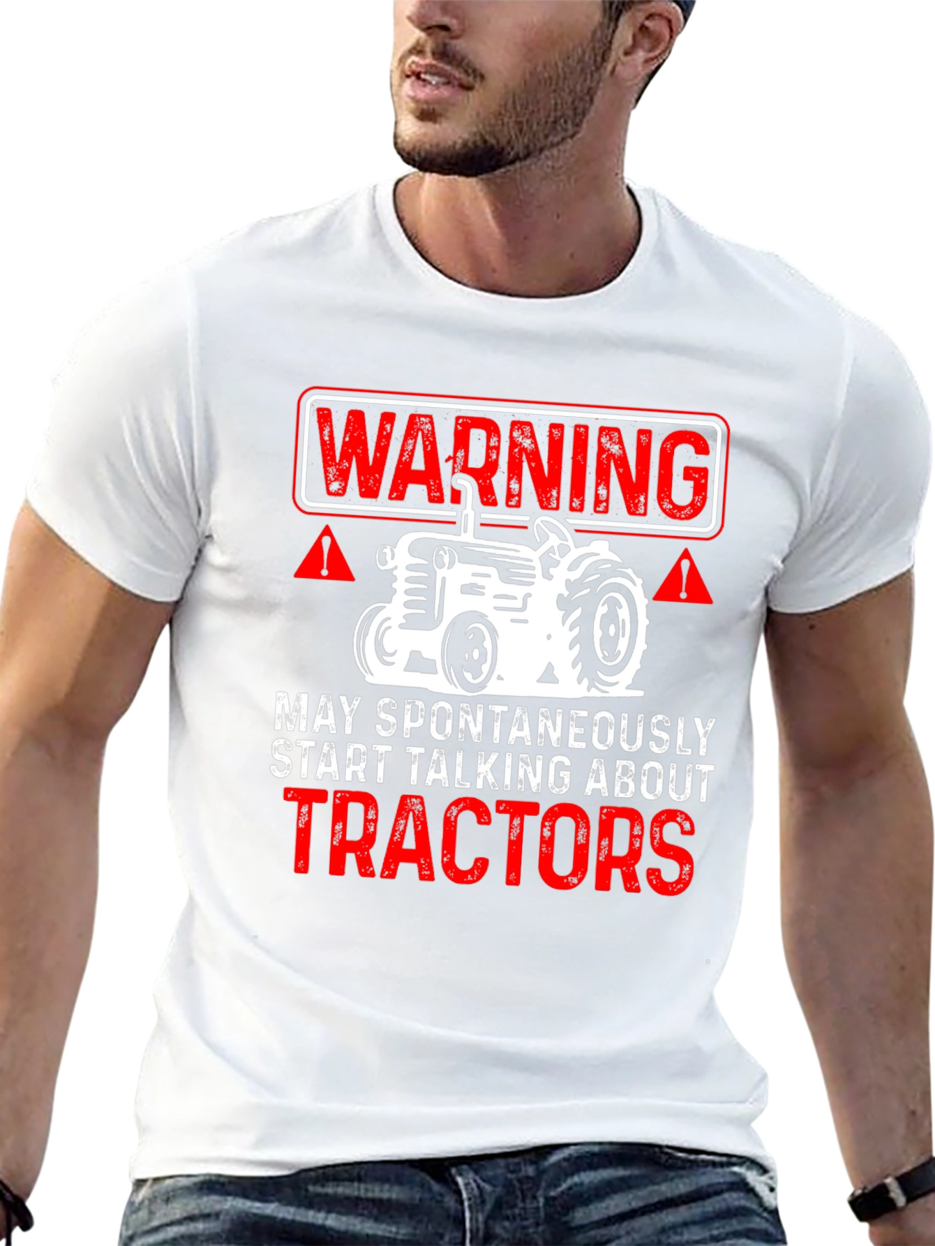 Warning Tractor Talk T-Shirt