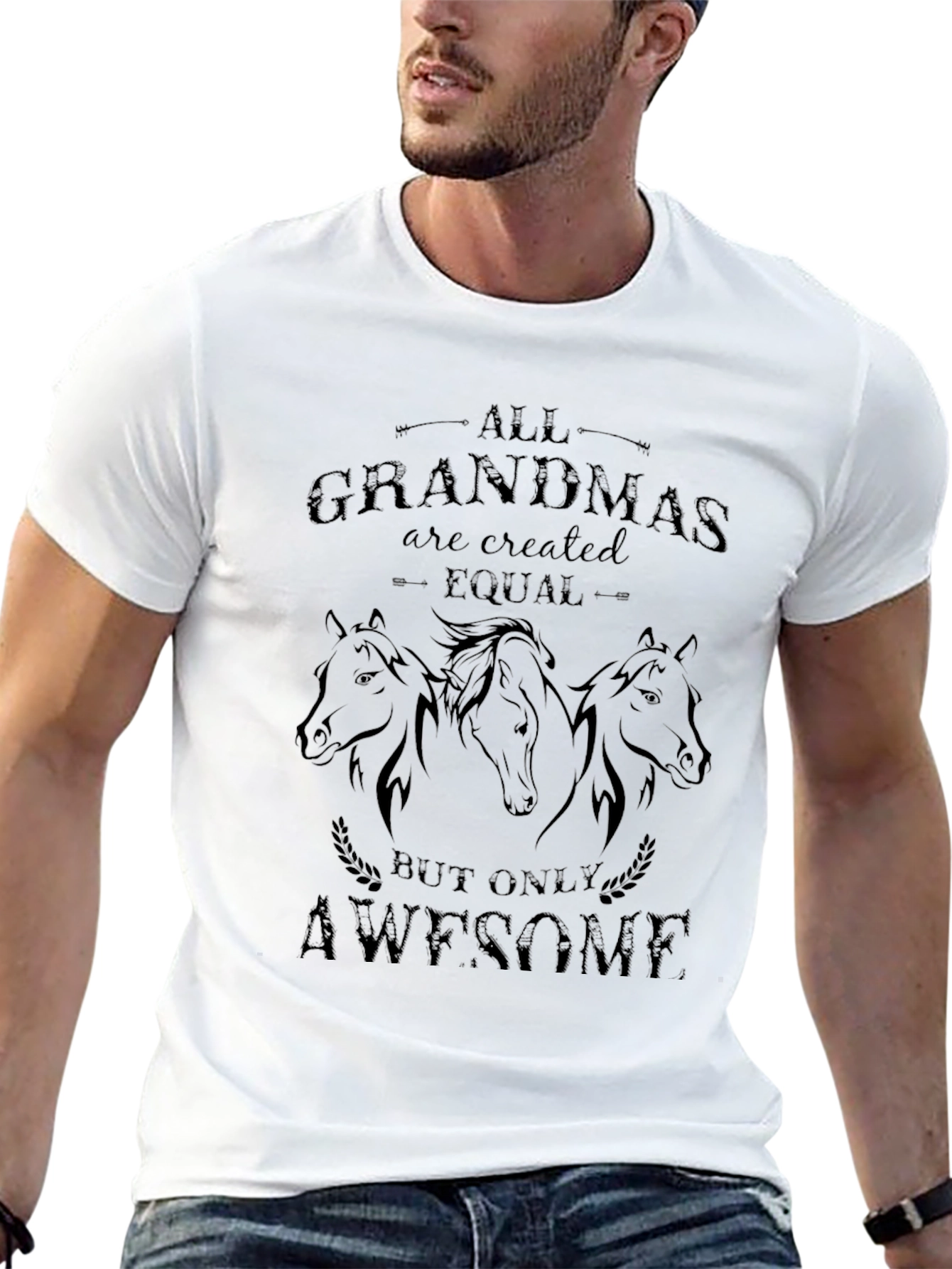 All Grandmas are Awesome T-Shirt Horse Graphic