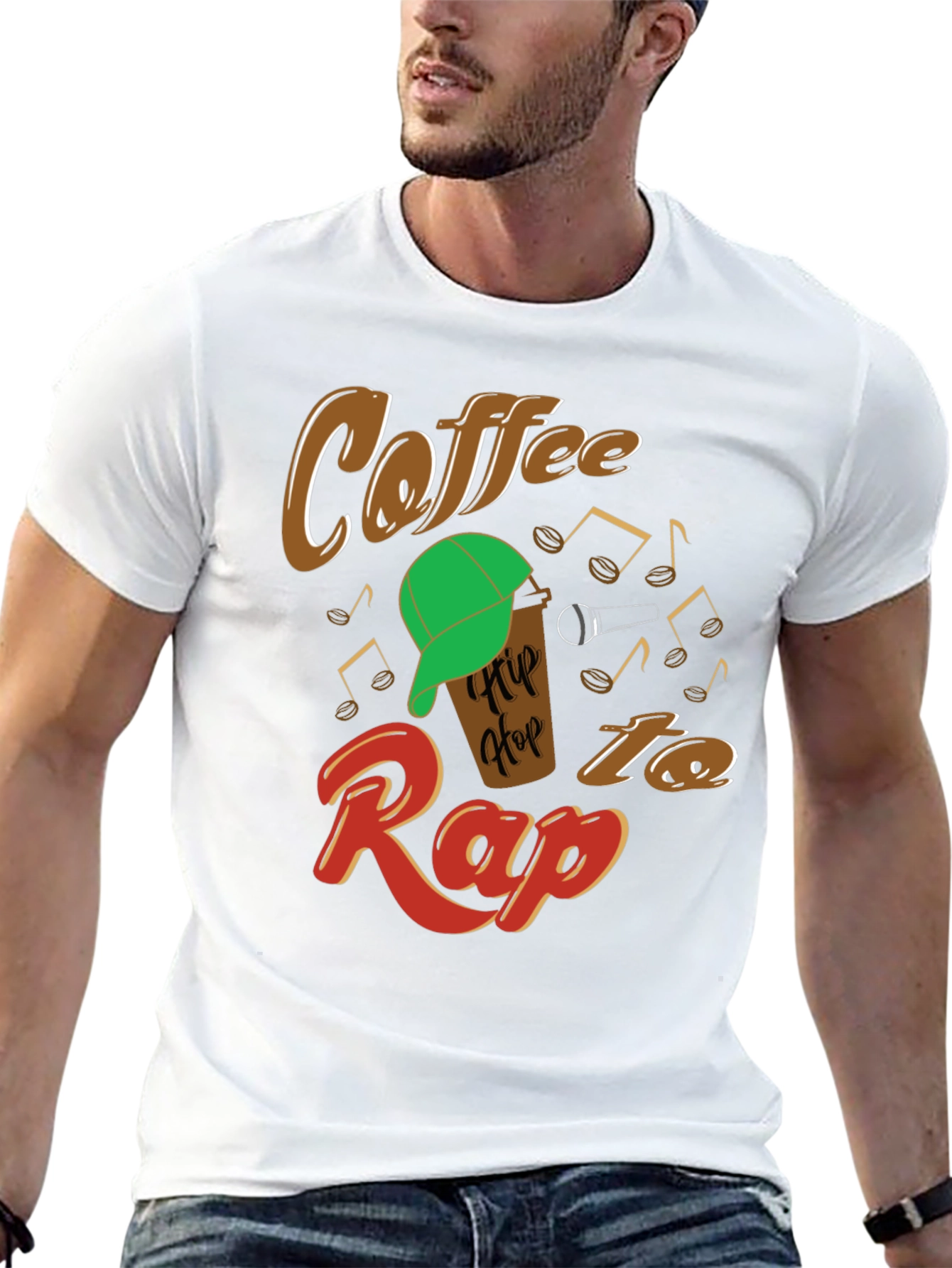 Coffee Hip Hop Rap Graphic T-Shirt