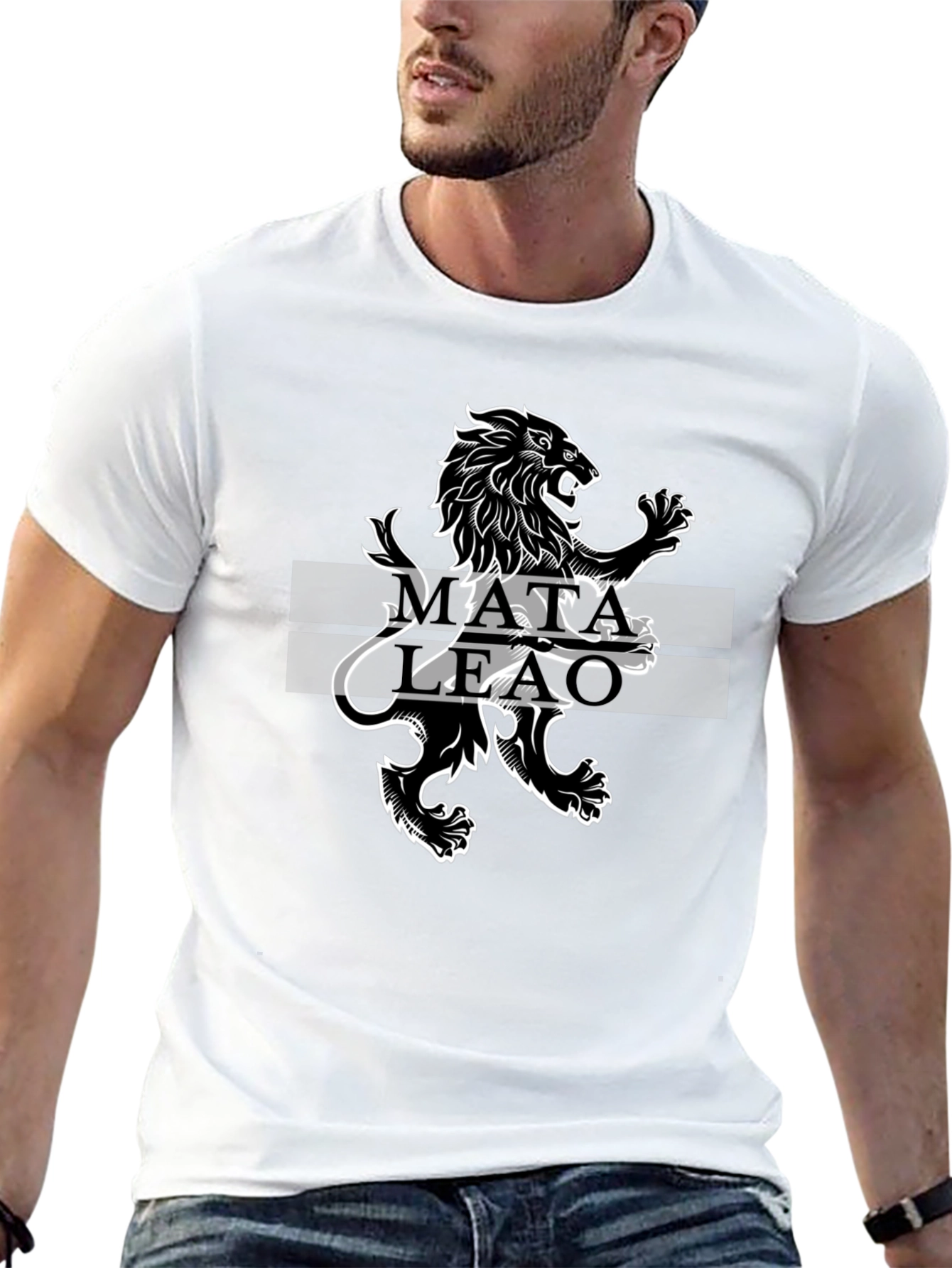 Mata Leao Lion Graphic T-Shirt - Black