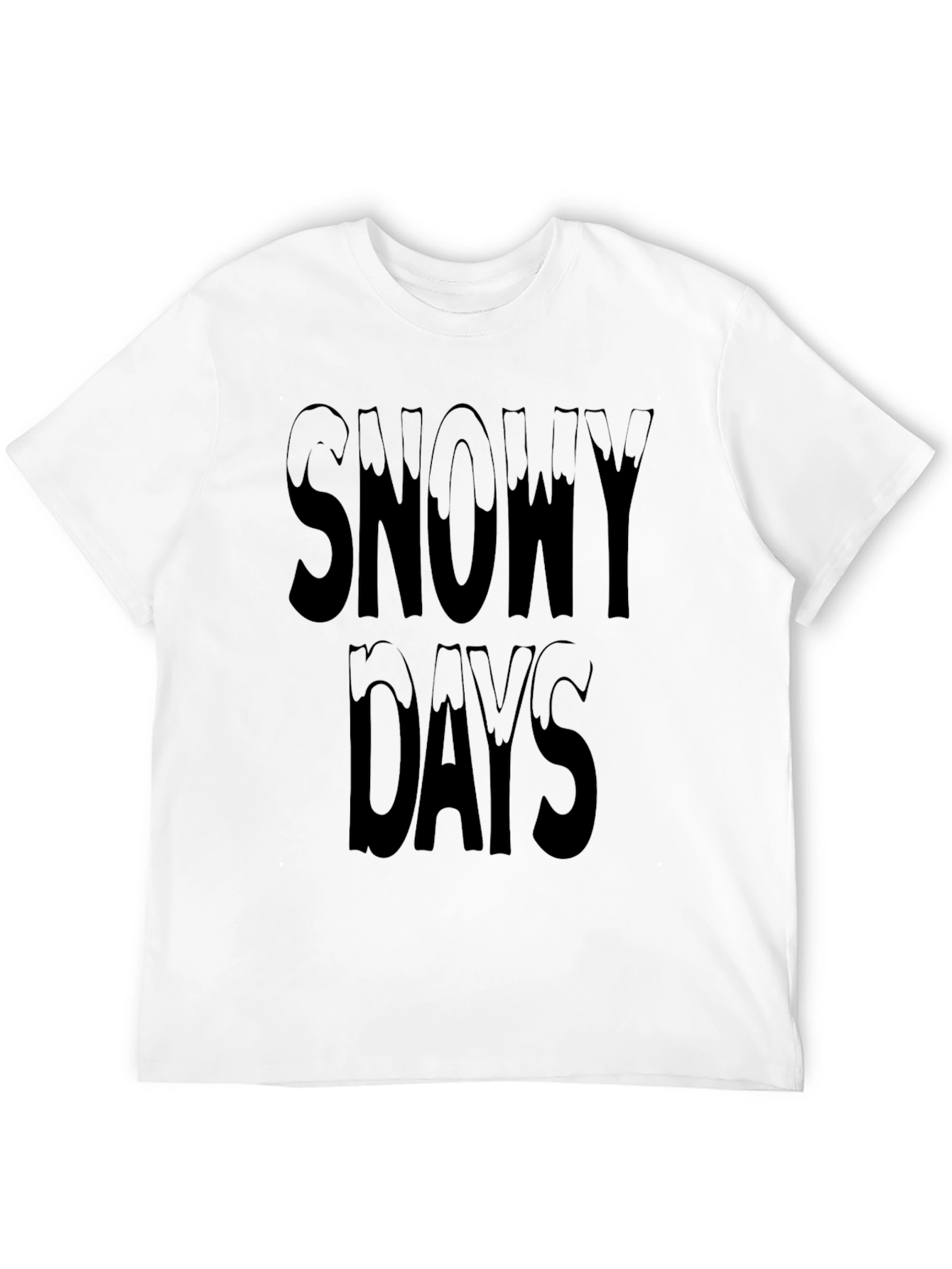 Snowy Days Black Graphic Tee
