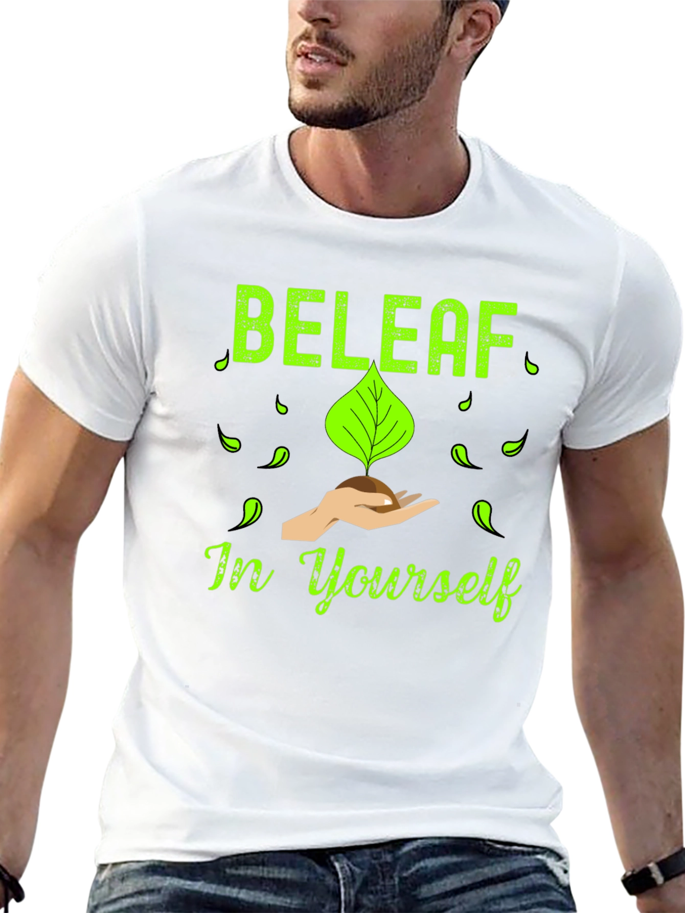 Beleaf in Yourself T-Shirt - Motivational Graphic Tee