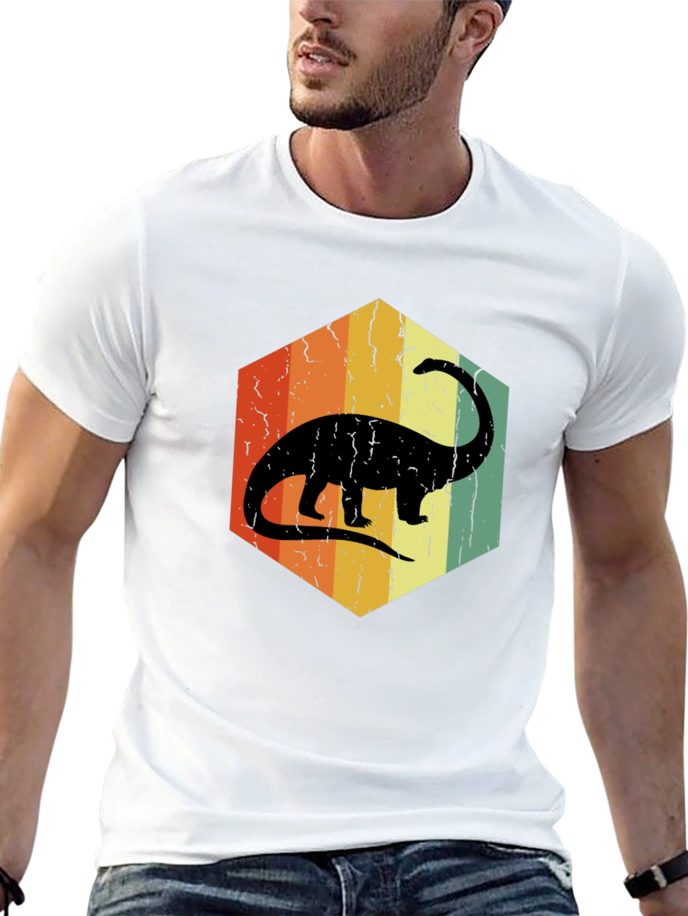 Retro Dinosaur Graphic T-Shirt