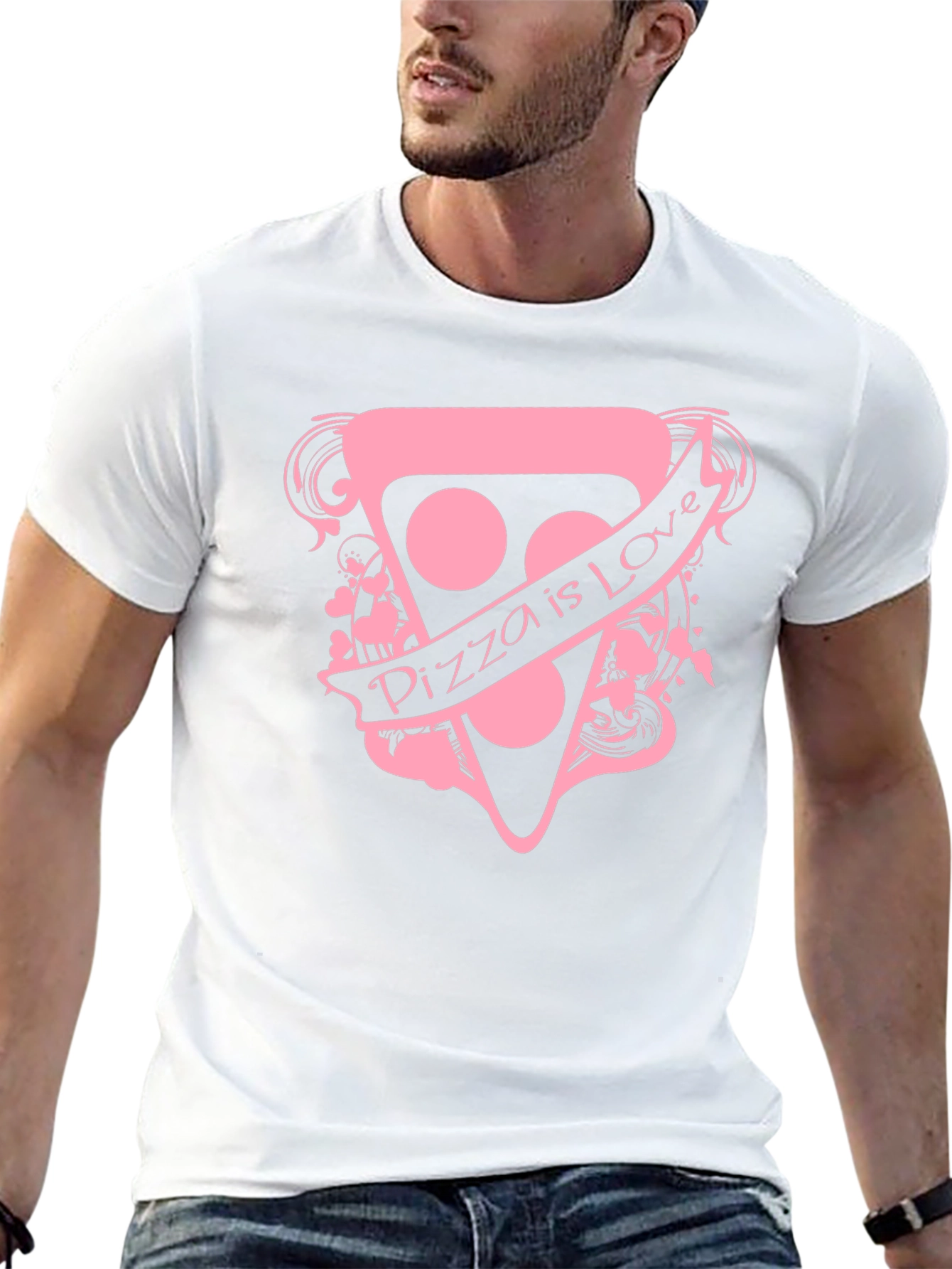 Pizza is Love Graphic Tee - Black