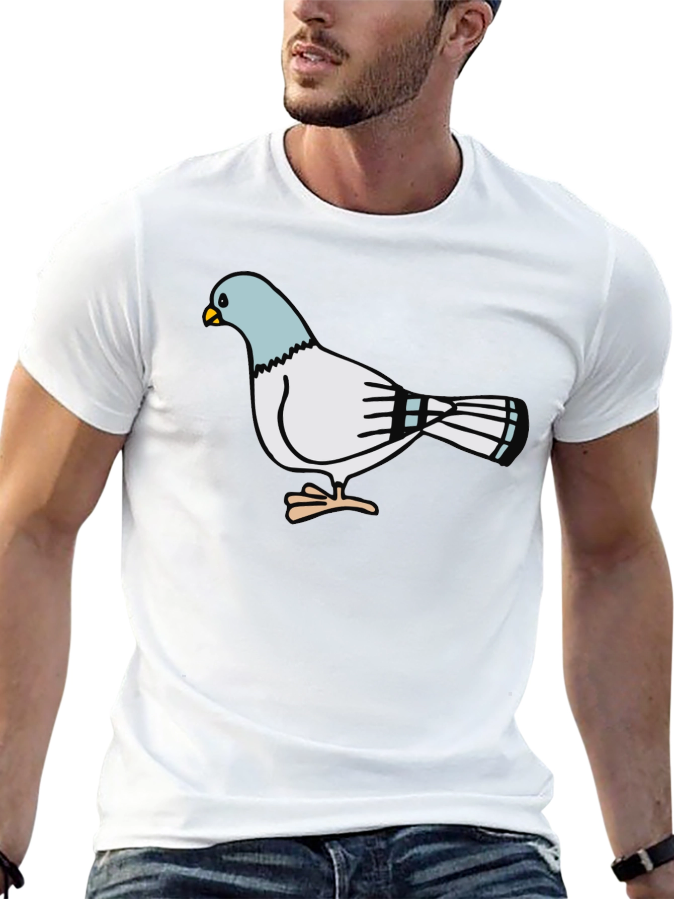 Pigeon Graphic Black T-Shirt