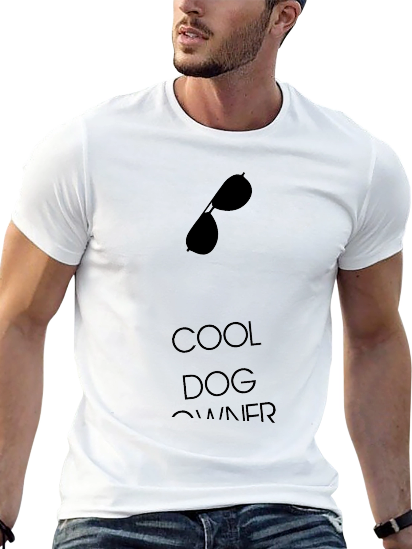 Cool Dog Owner Graphic Tee - Black Cotton