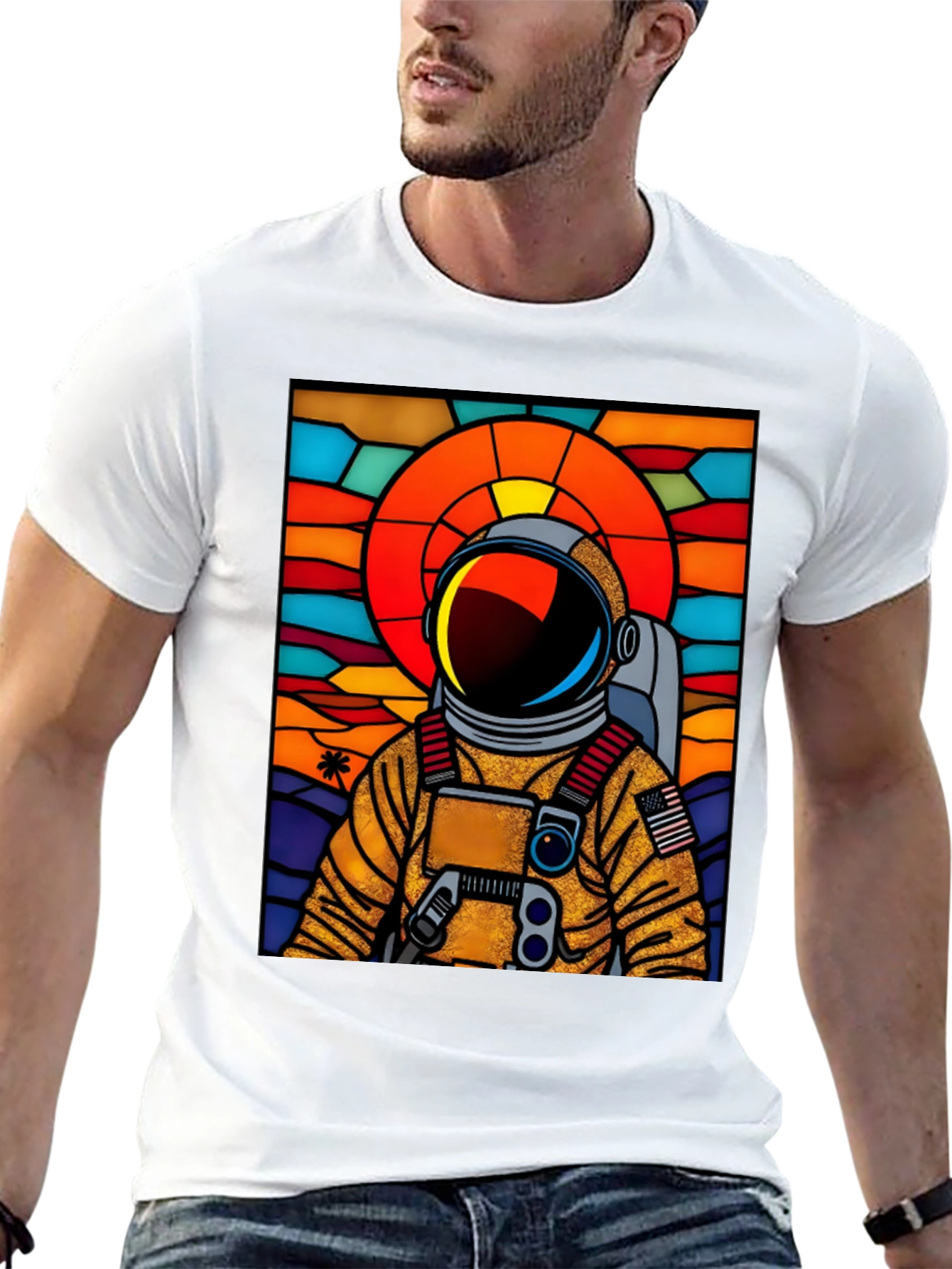 Astronaut Stained Glass T-Shirt