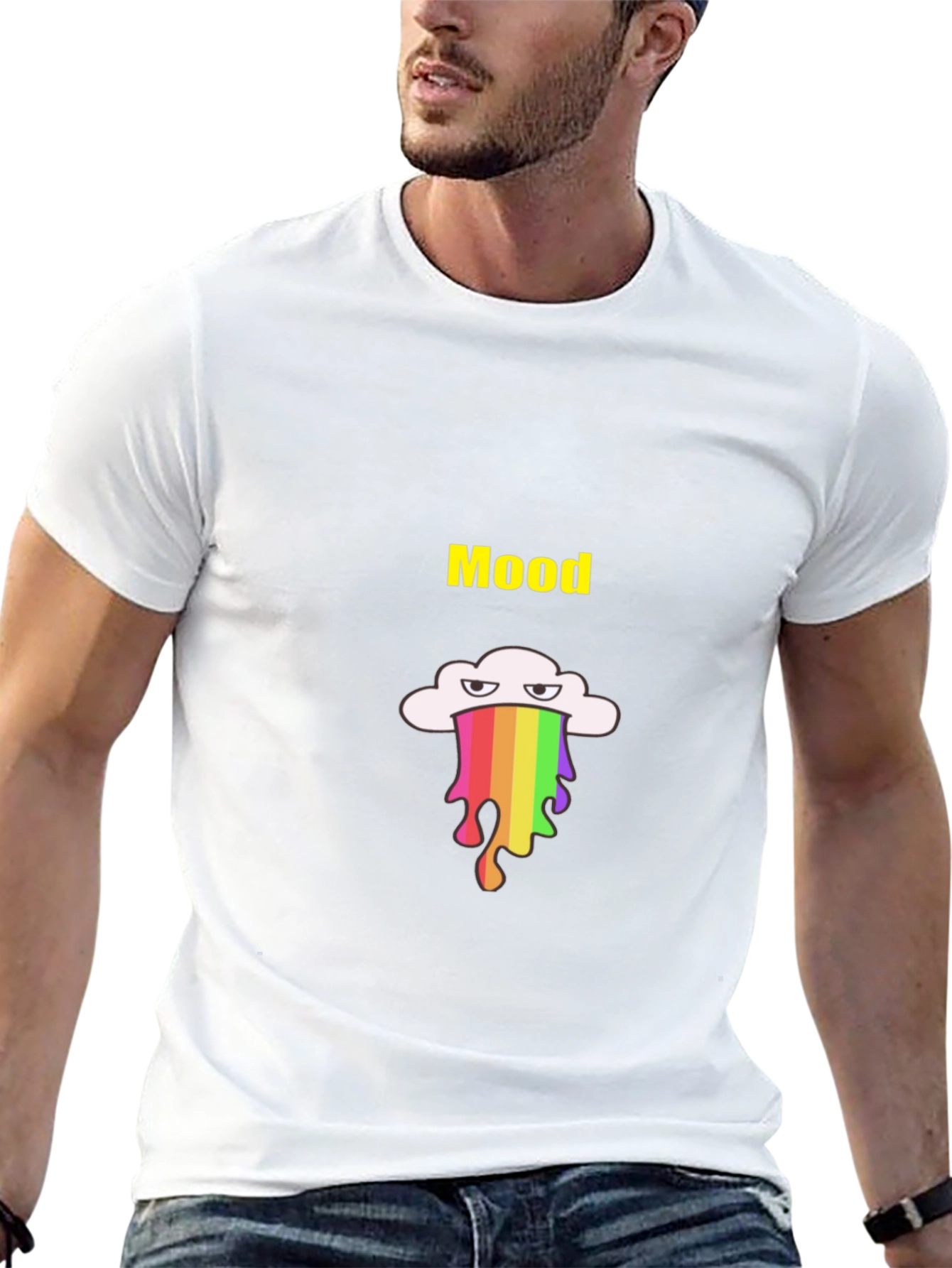 Mood Rainbow Drip T-Shirt - Black
