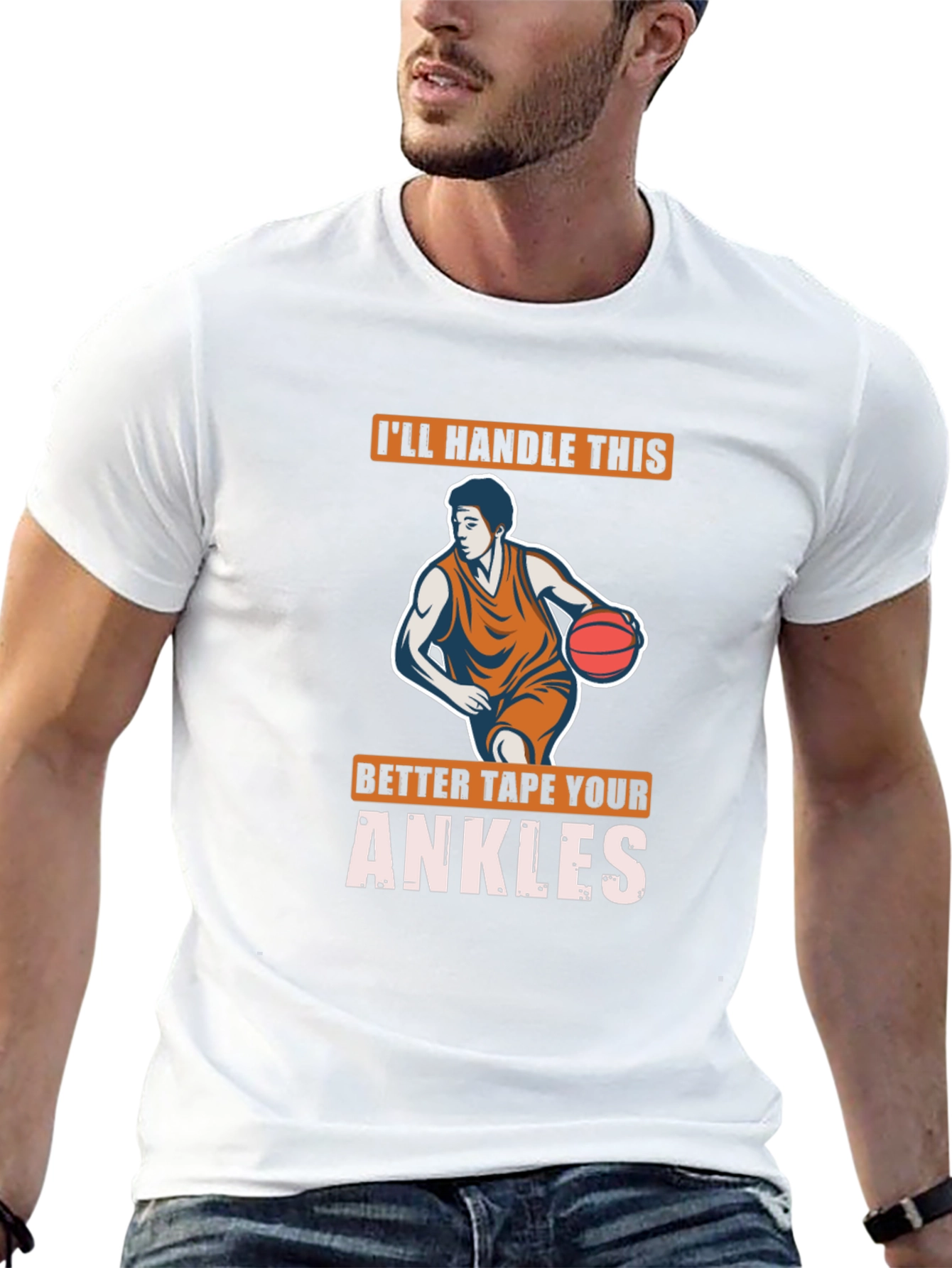Basketball Graphic Tee: Ill Handle This Ankle Support