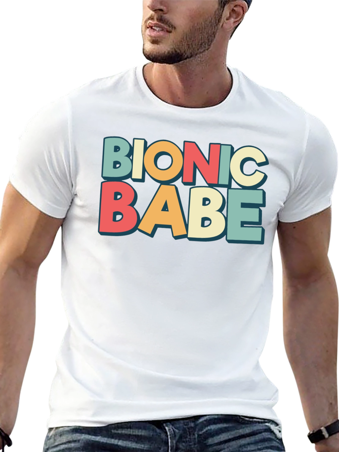 Bionic Babe Graphic Tee - Retro Style