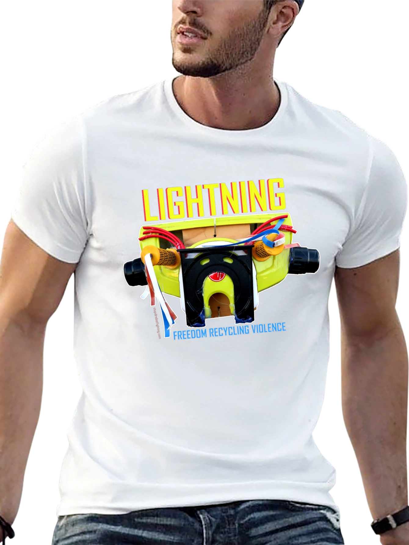 Lightning FREEDOM RECYCLING VIOLENCE Graphic Tee