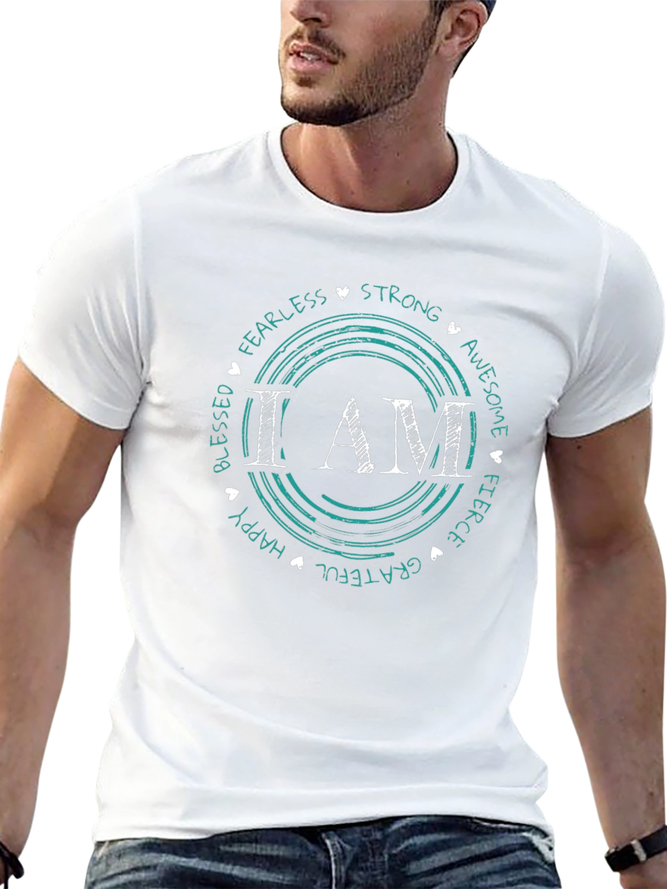 I AM Circle Graphic Tee - Motivational Shirt