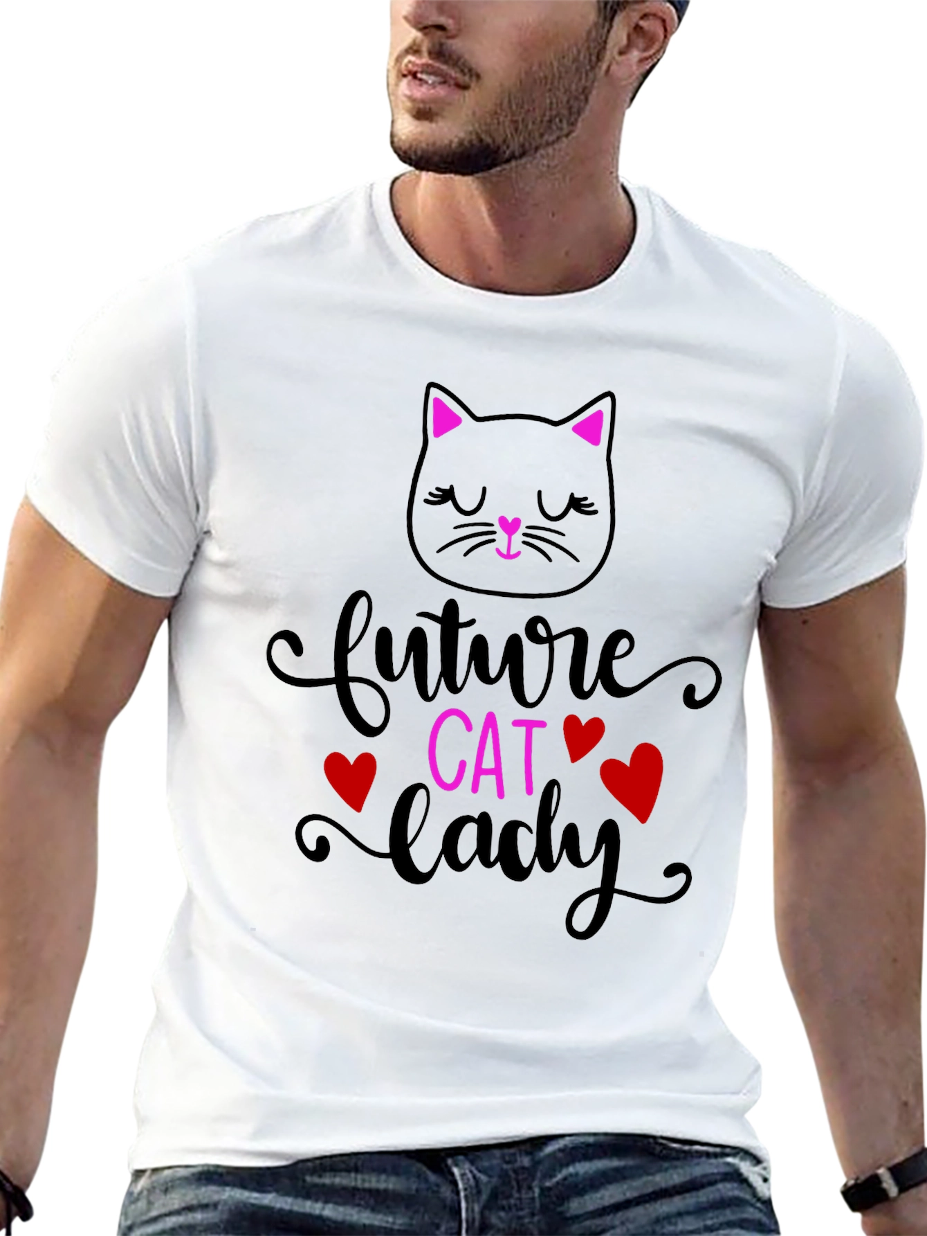 Future Cat Lady Black Graphic Tee