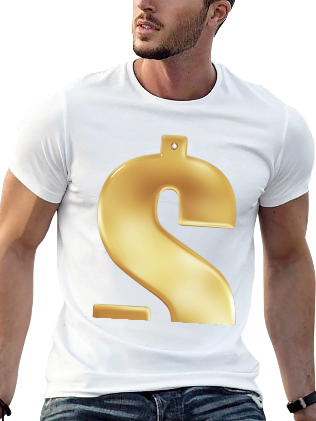 Gold Dollar Sign Graphic Tee