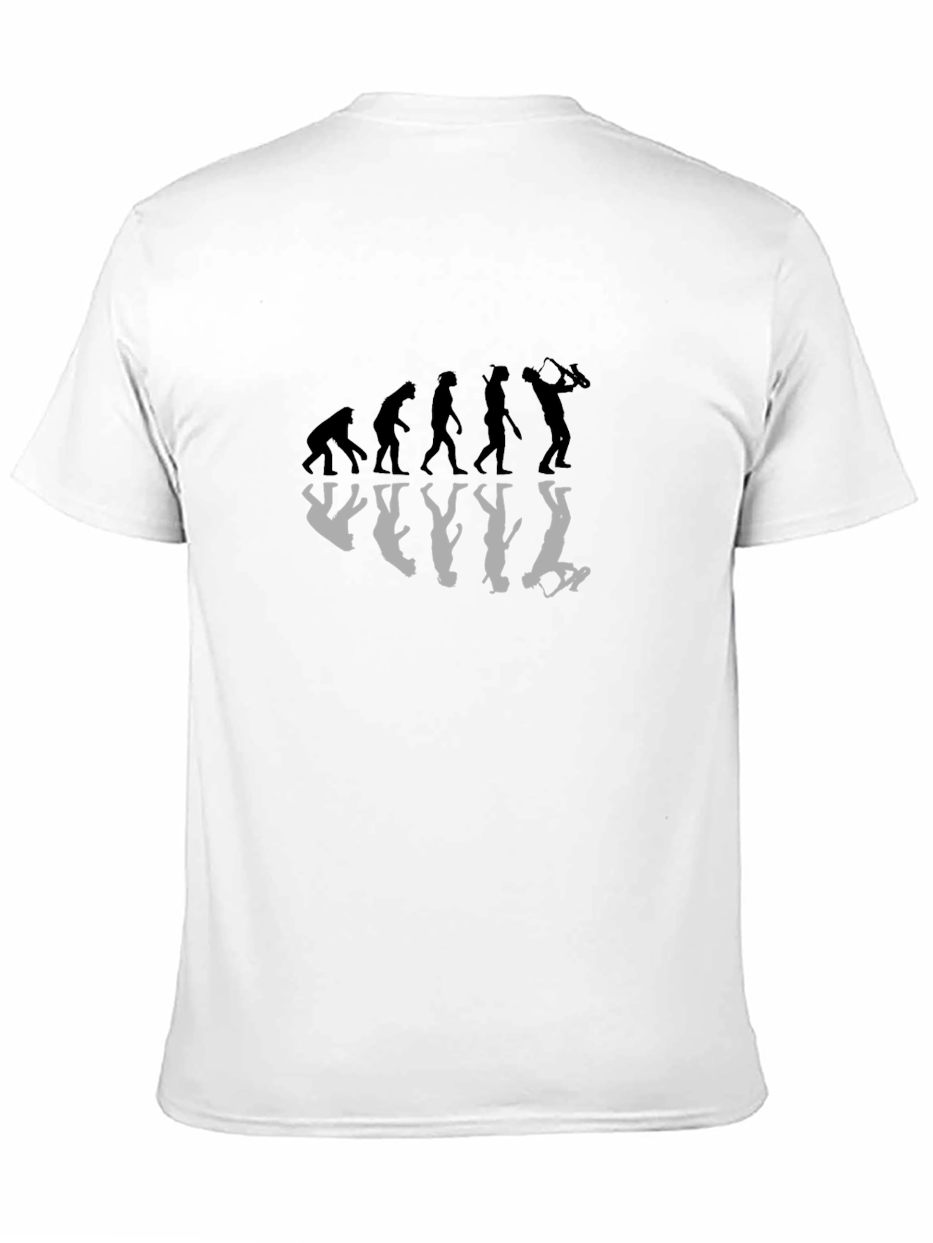 Evolution of Saxophone Player Black T-Shirt