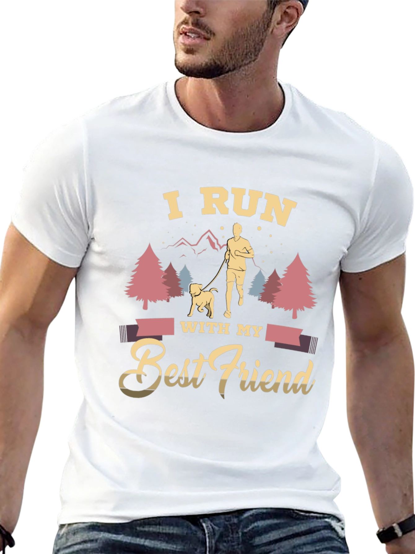 I Run With My Best Friend Graphic Tee