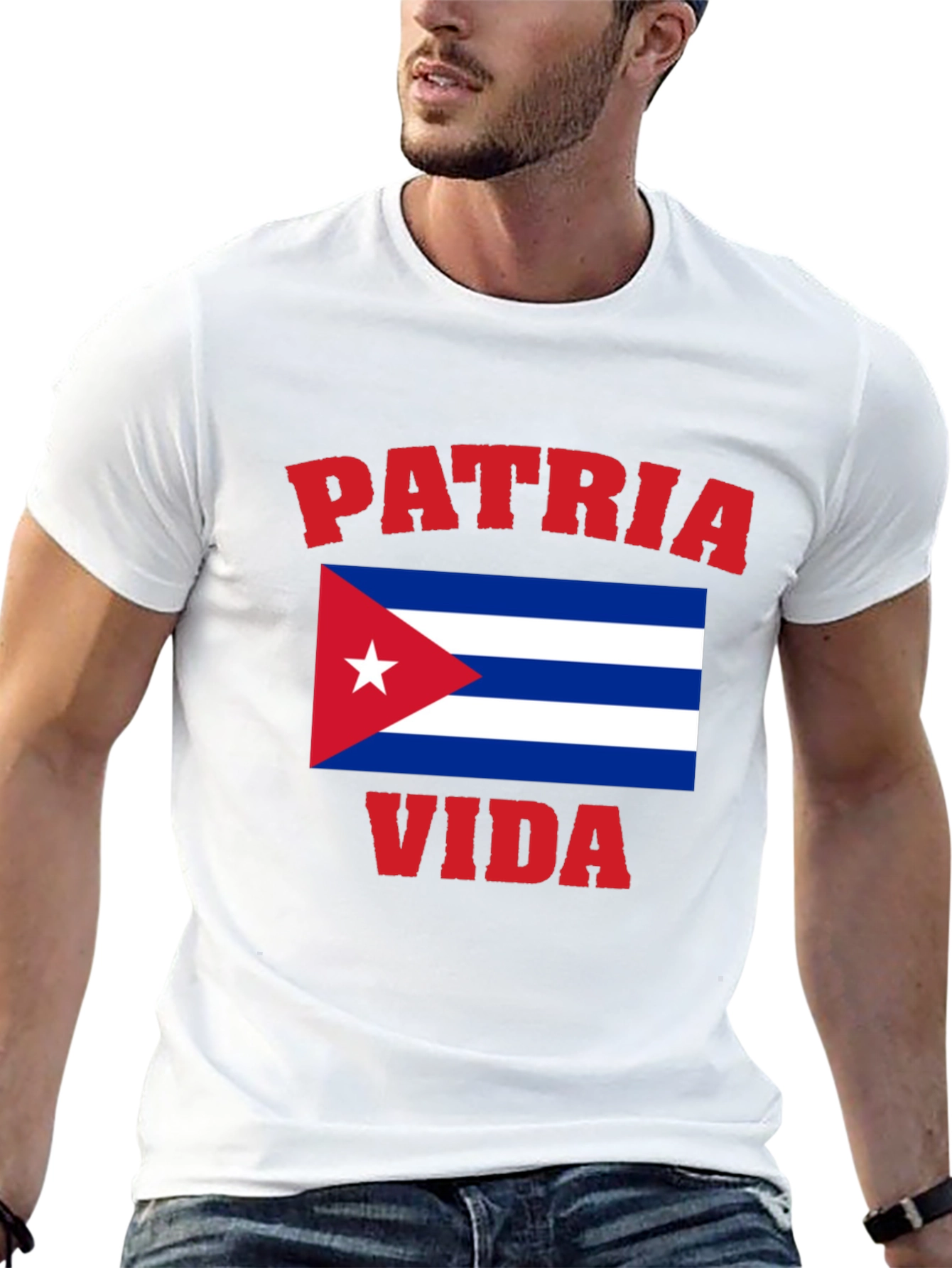Patria y Vida Cuba Flag Graphic T-Shirt