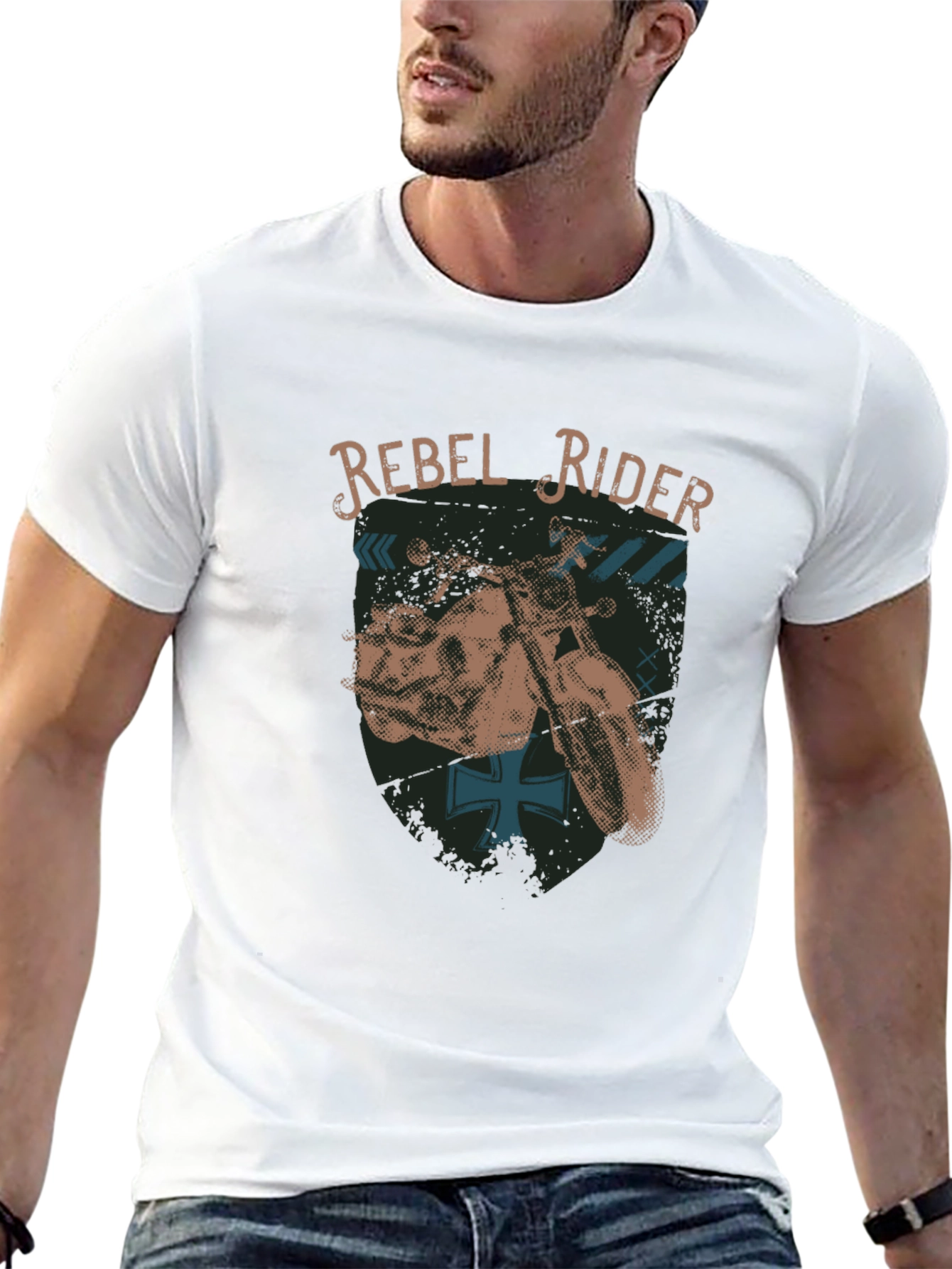 Rebel Rider Graphic T-Shirt - Black Cotton Tee