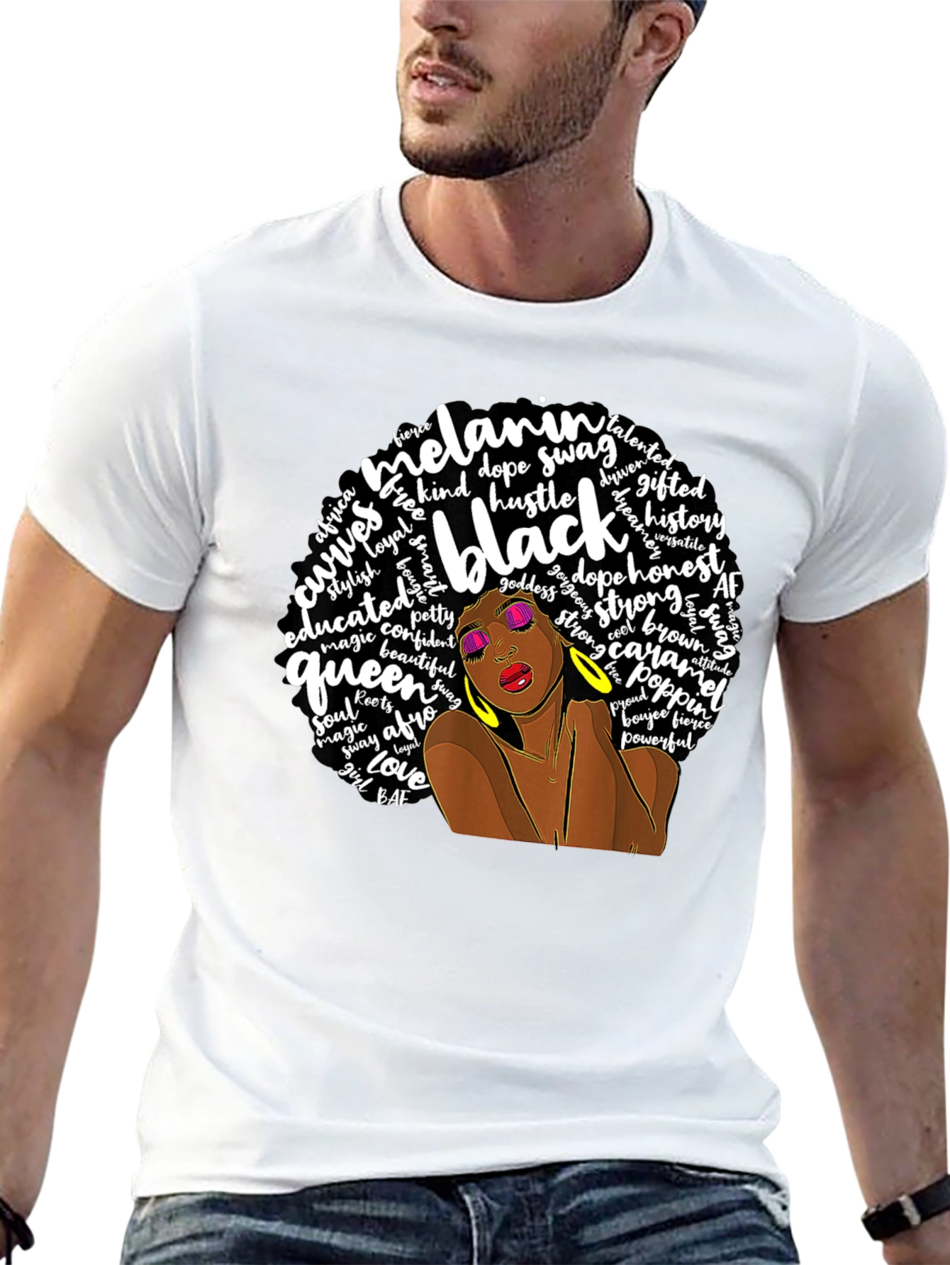 Melanin Black Queen Afro T-Shirt
