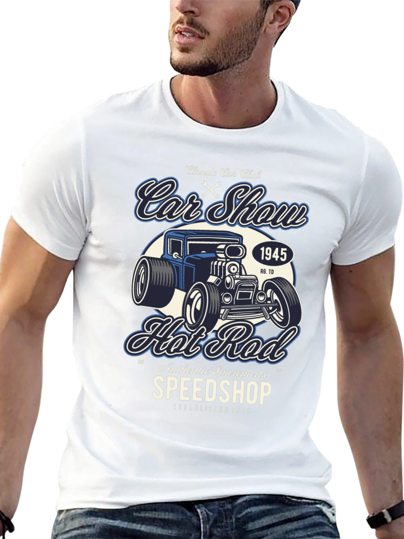Classic Car Club Hot Rod Graphic T-Shirt