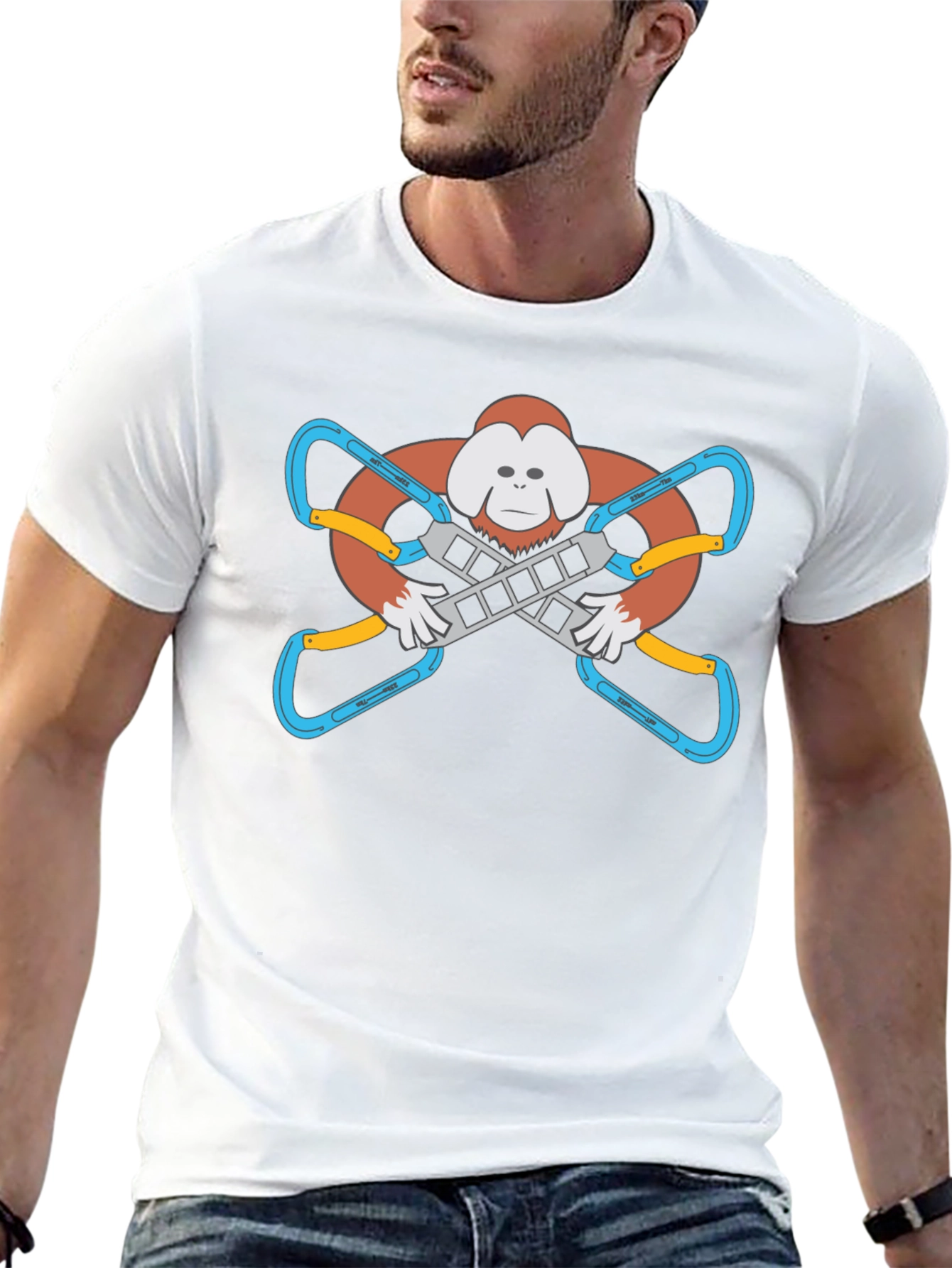 Rock Climbing Orangutan Graphic Tee