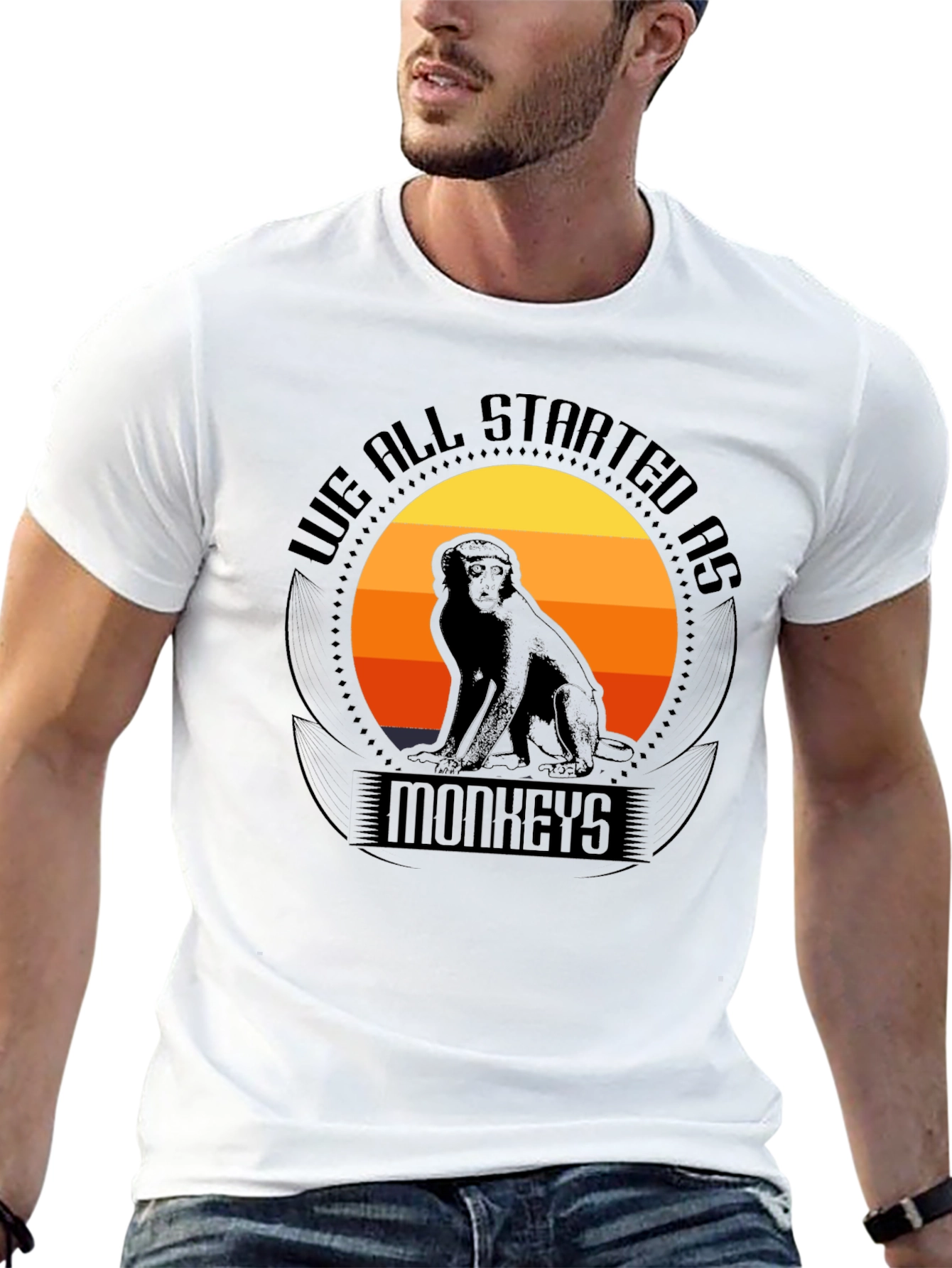 We All Started As Monkeys Graphic Tee