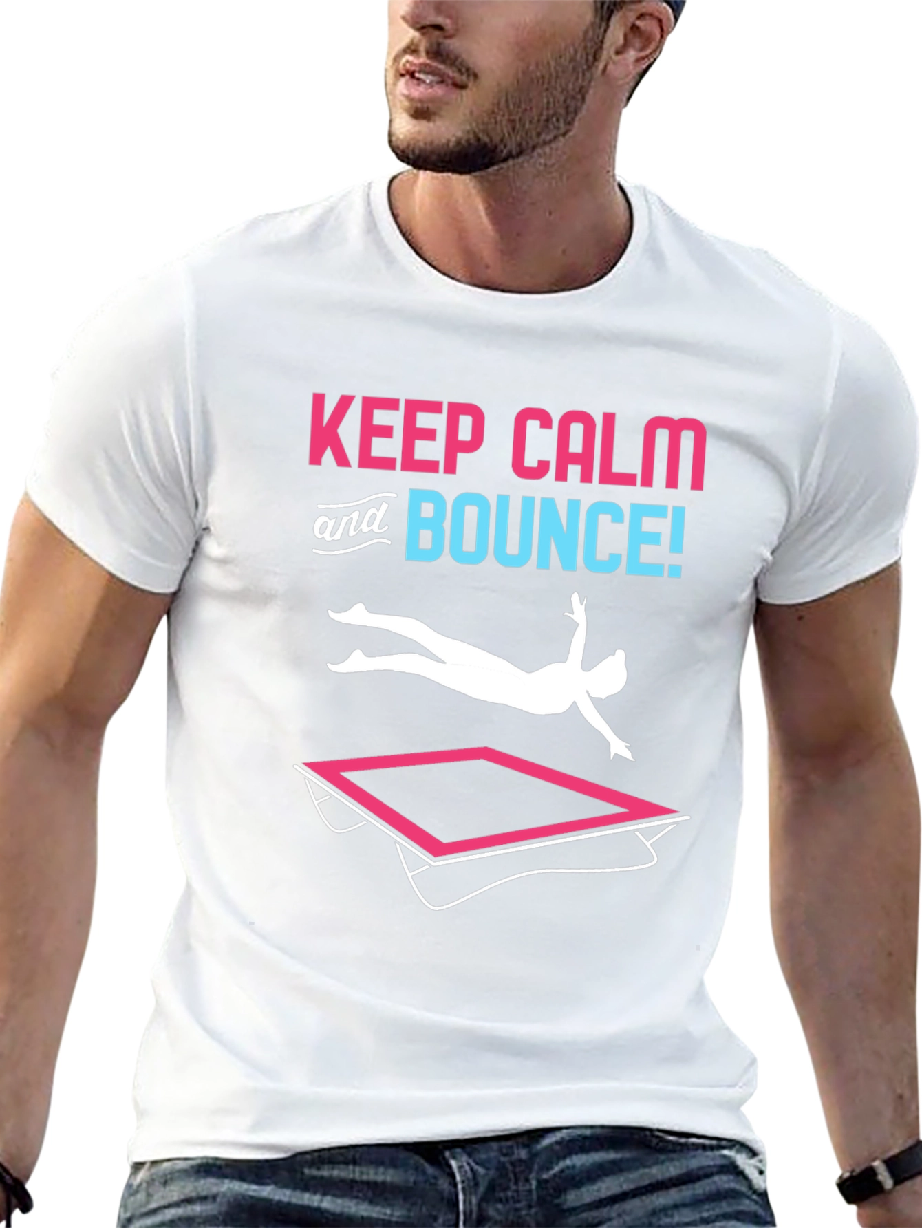 Keep Calm and Bounce T-Shirt - Trampoline Fun