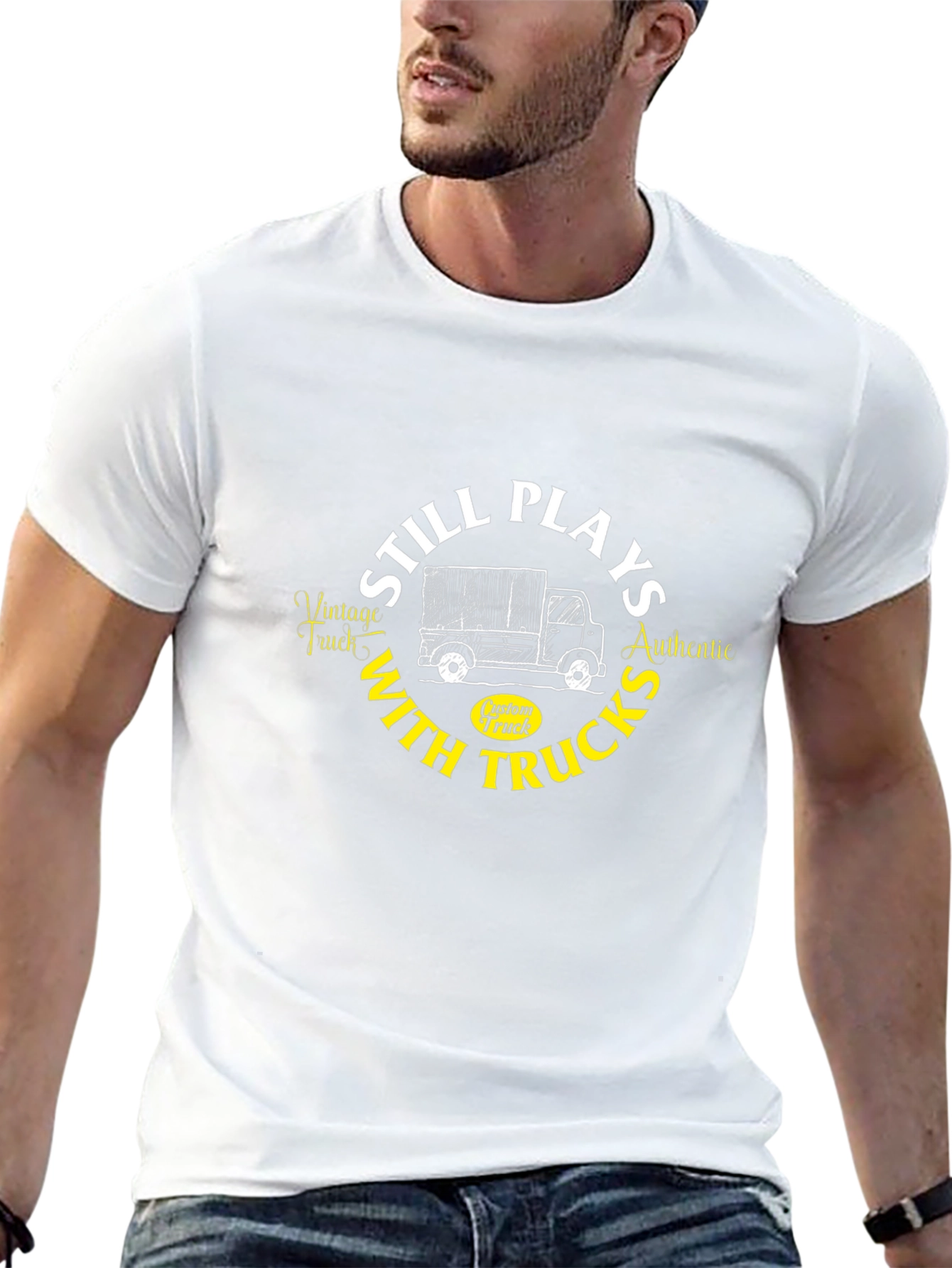 Still Plays with Trucks Graphic T-Shirt