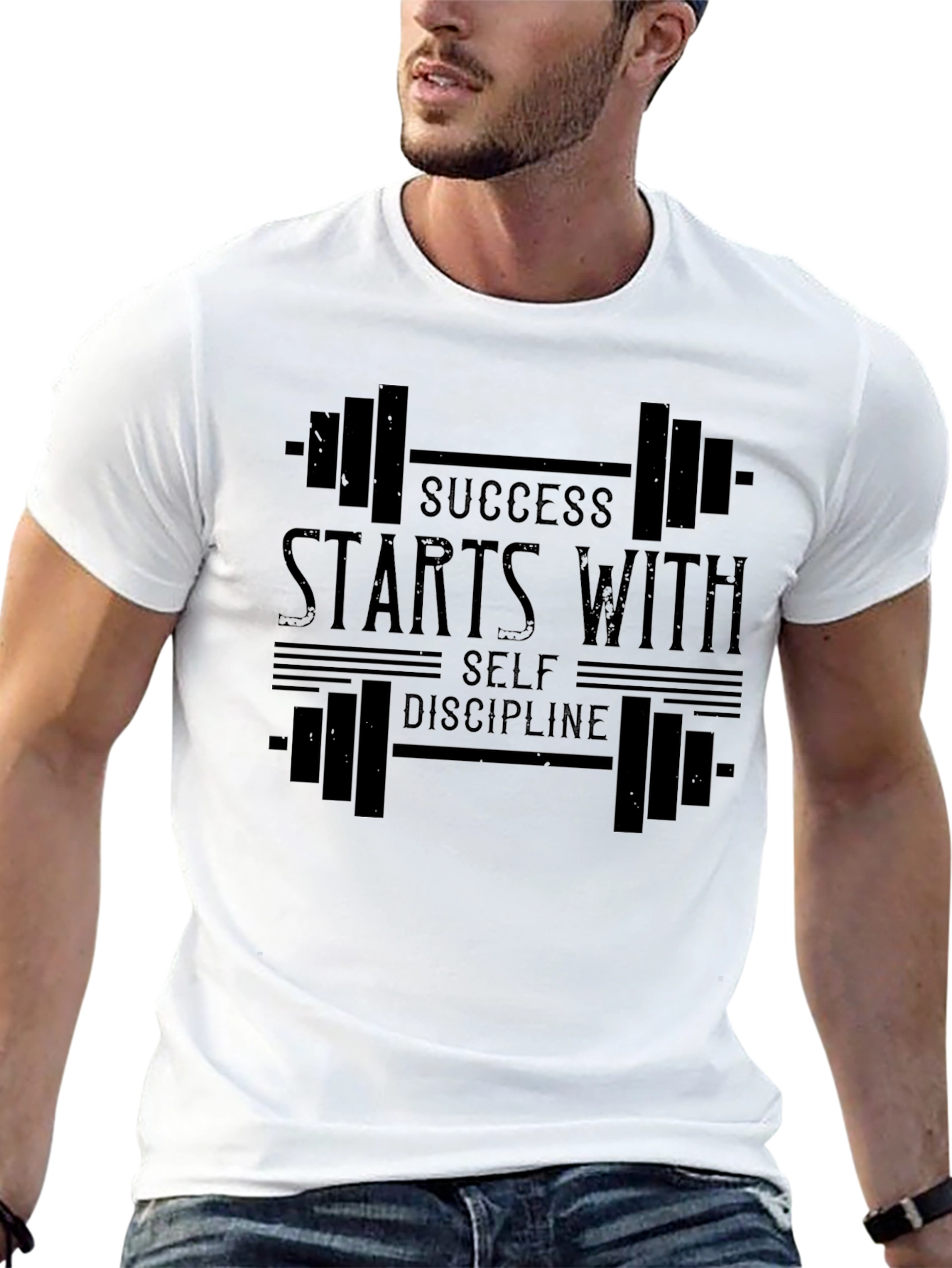 Success Starts With Self Discipline Black T-Shirt