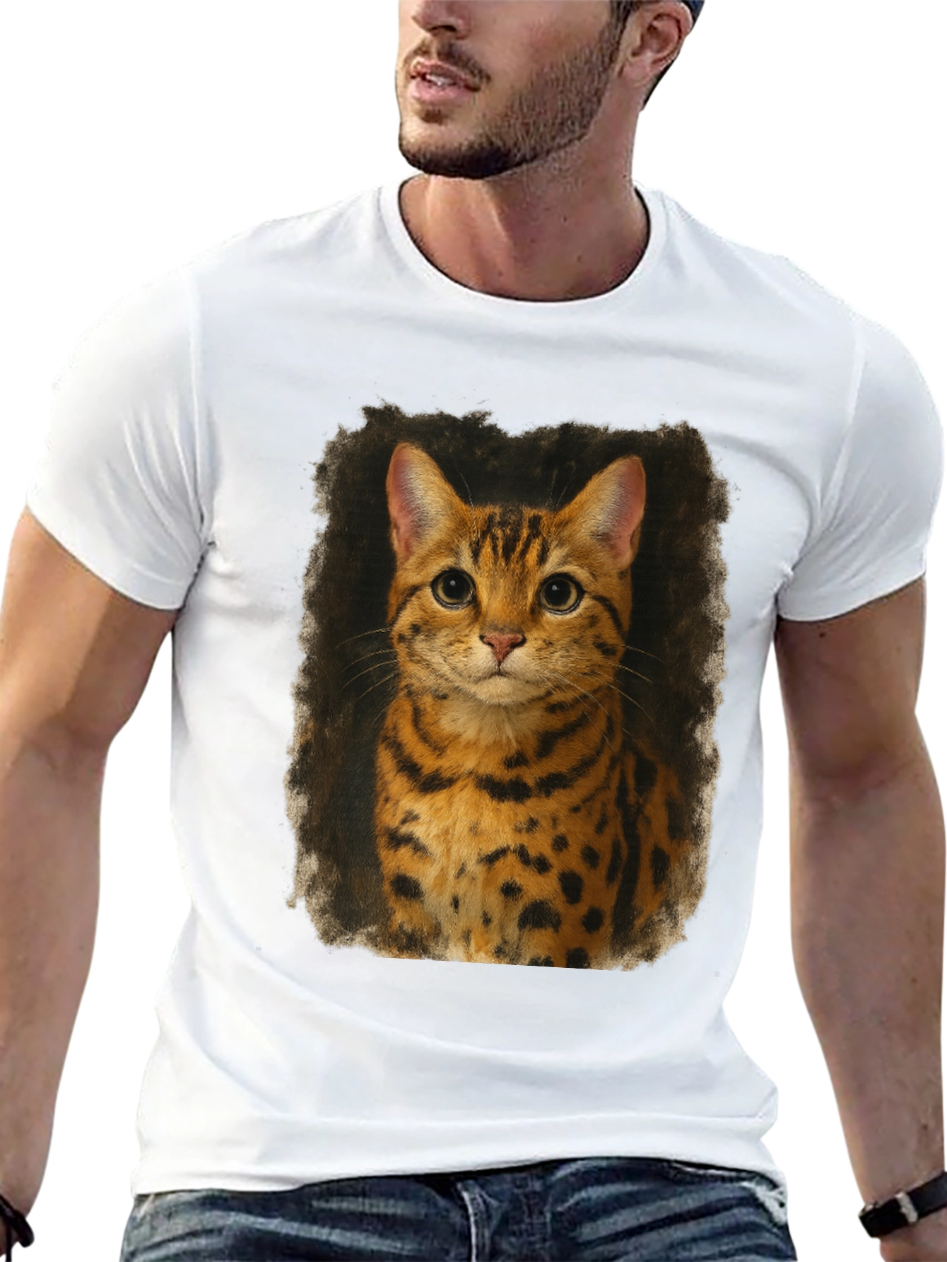 Bengal Cat Graphic Print T-Shirt - Unisex