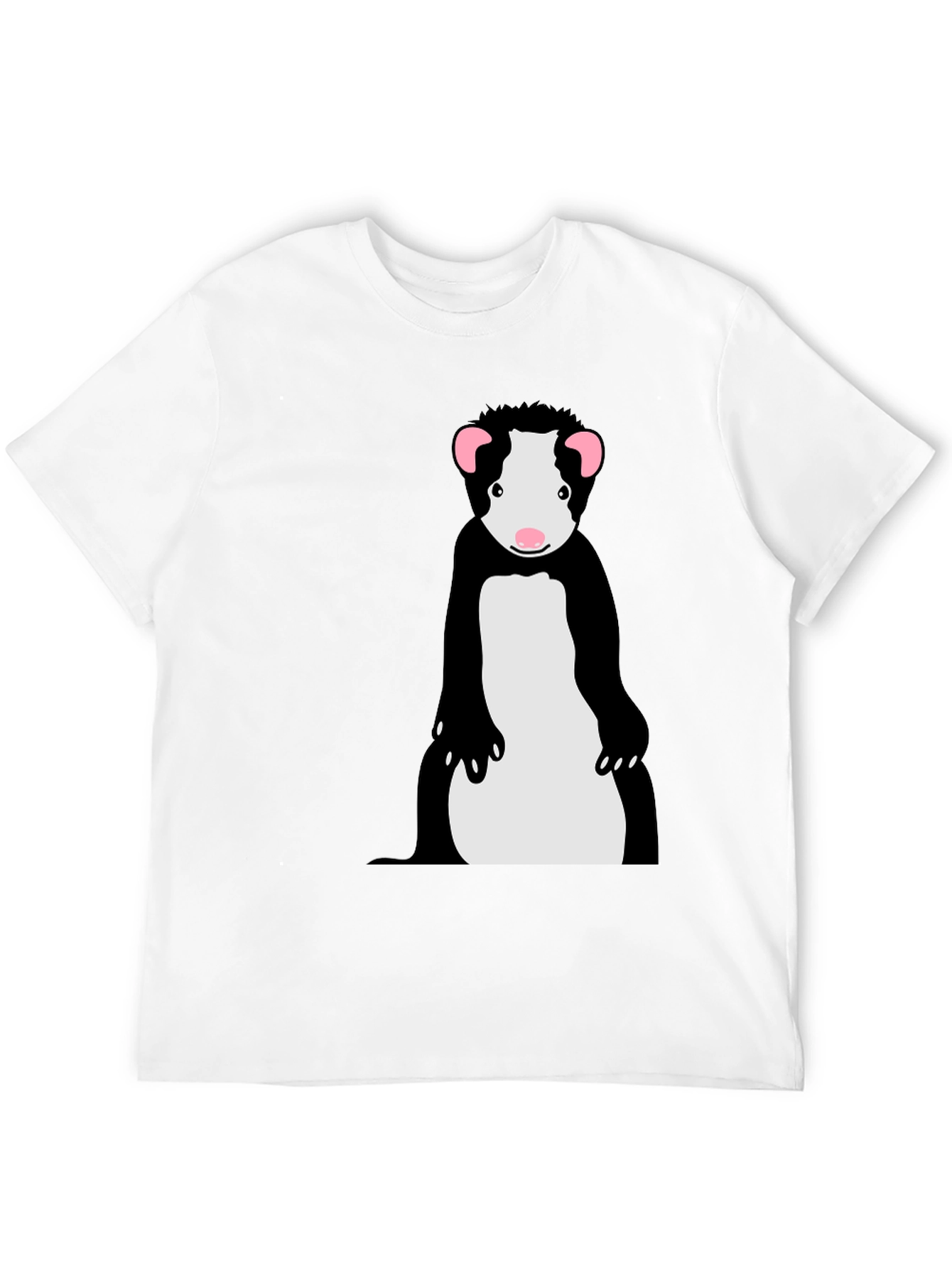 Cool Ferret Graphic Tee - Black Cotton T-Shirt