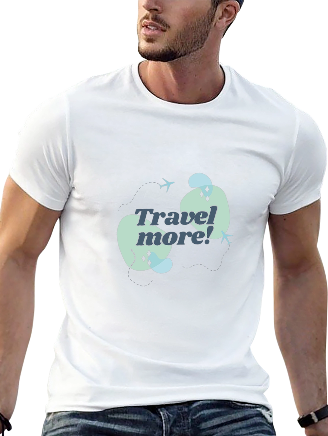 Travel More Graphic Tee - Black Unisex Shirt