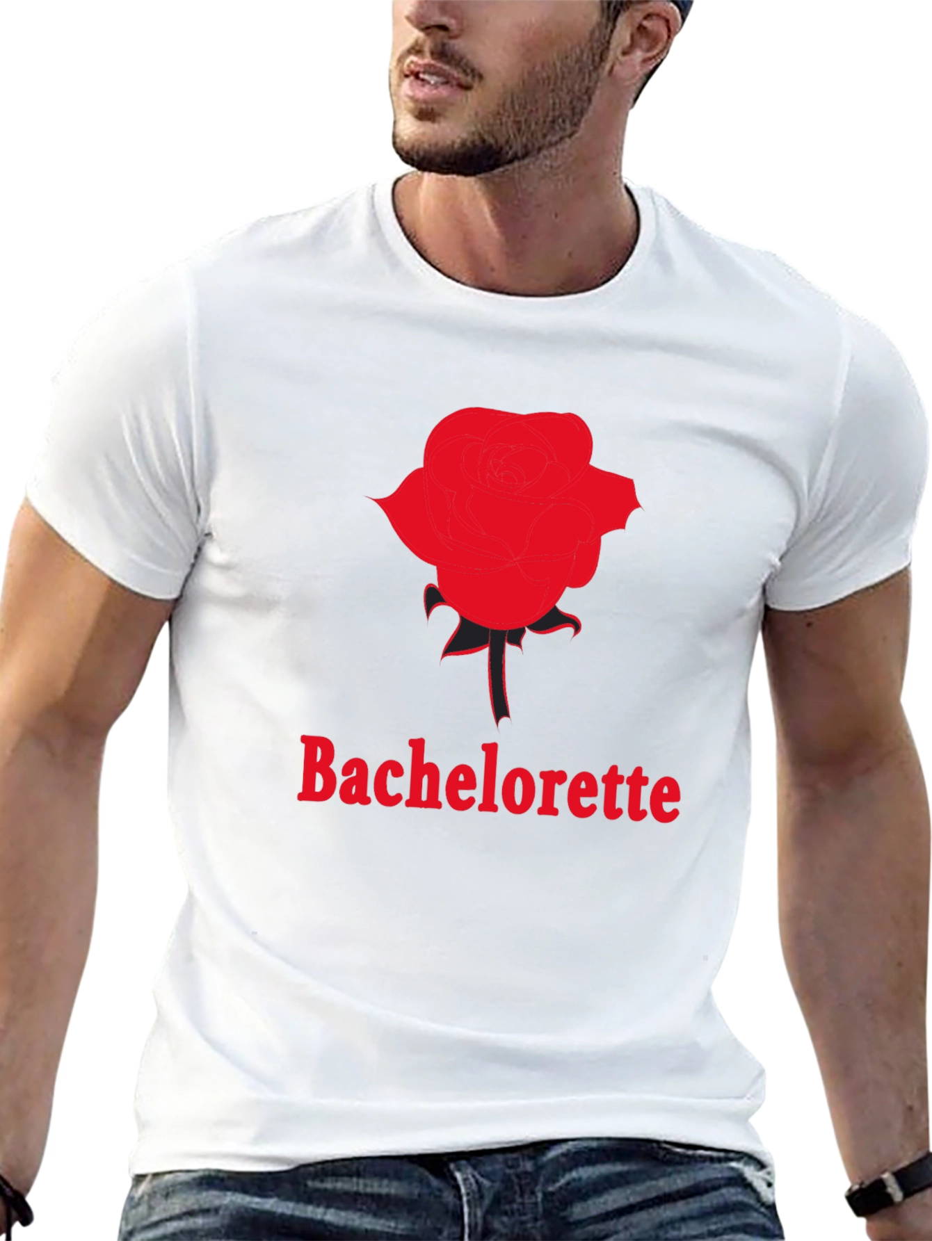 Bachelorette Rose Graphic T-Shirt - Black