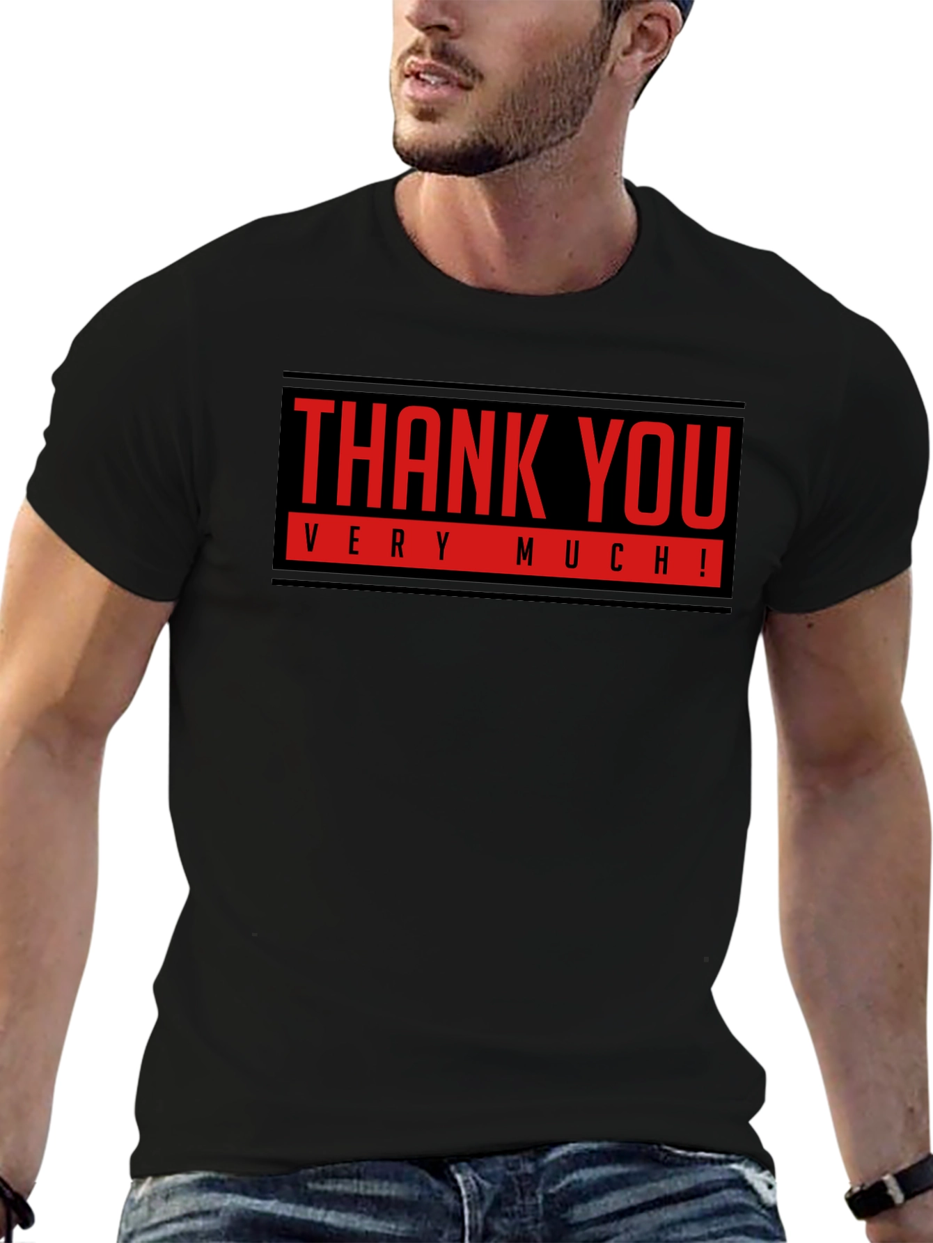 Thank You Very Much! Black Graphic Tee
