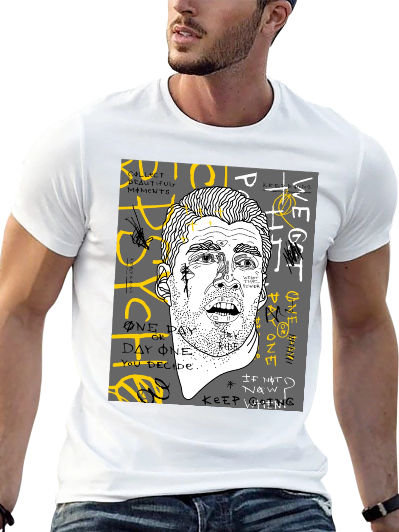 Graphic Print Mens T-Shirt - Unique Streetwear Style