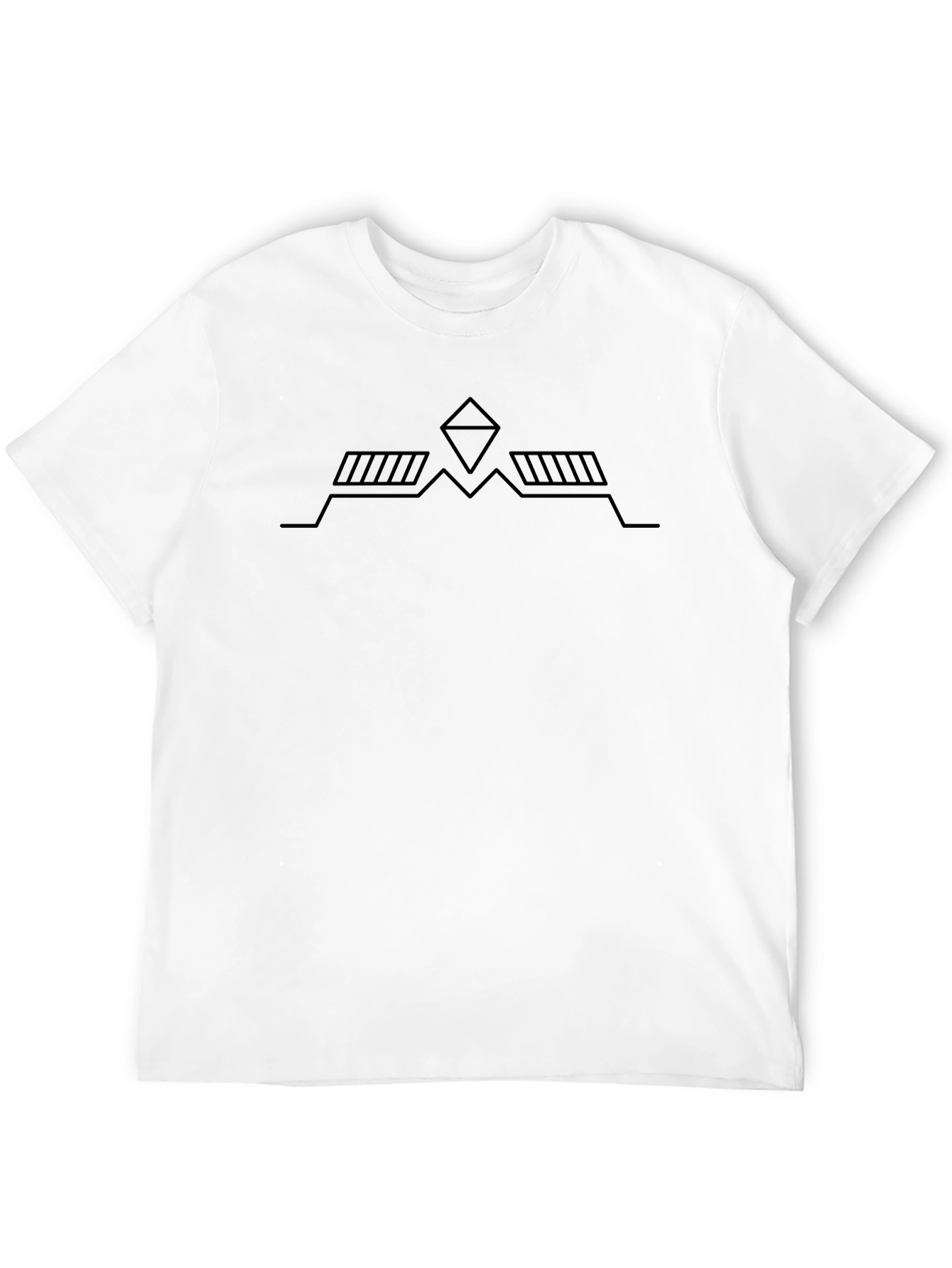 Geometric Graphic Black Tee