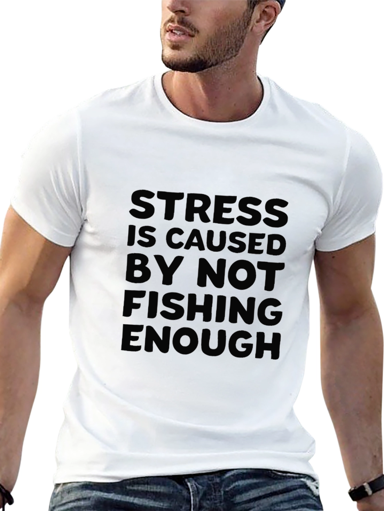 Stress Fishing T-Shirt - Fishermans Humor Tee