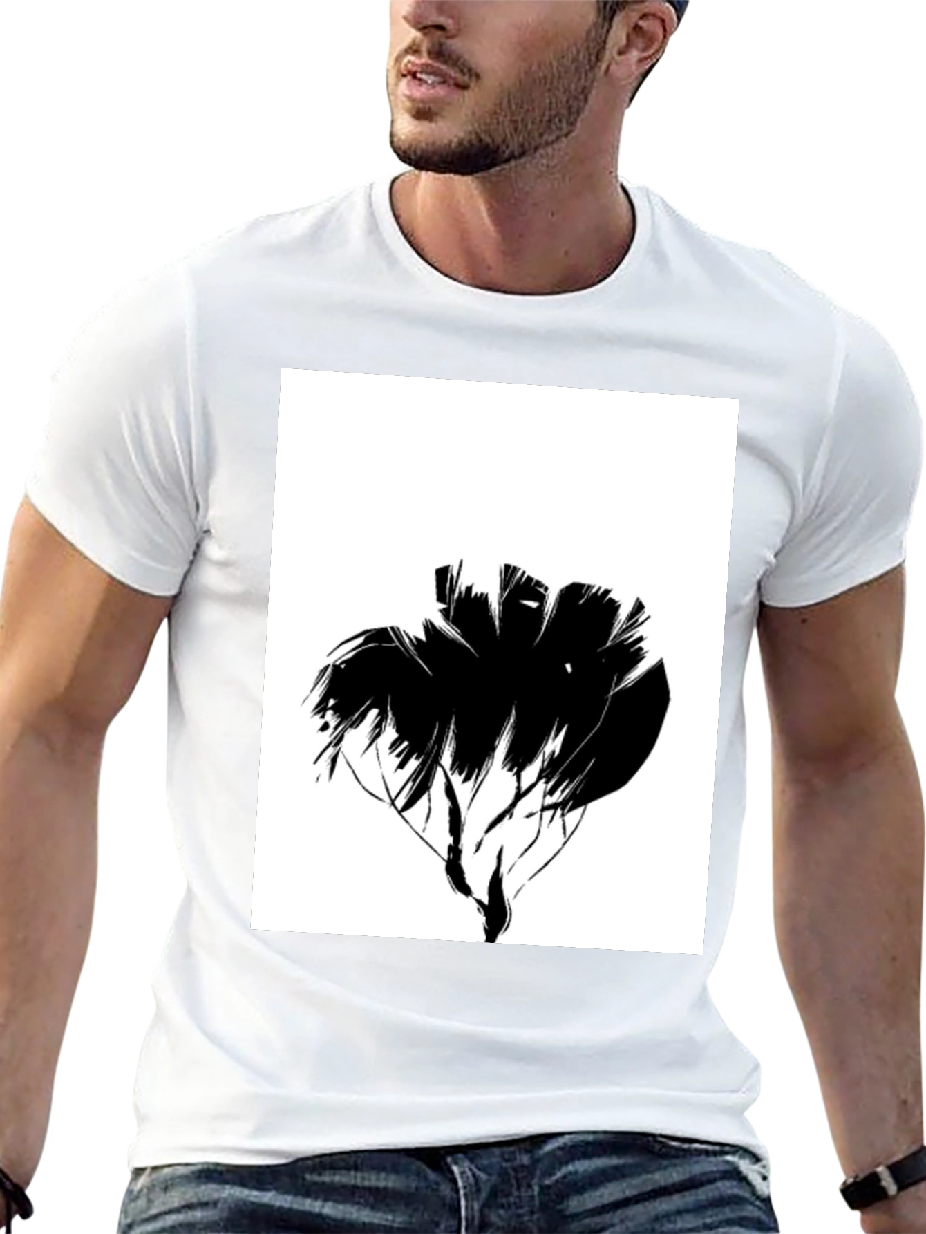 Abstract Tree Graphic Black Tee