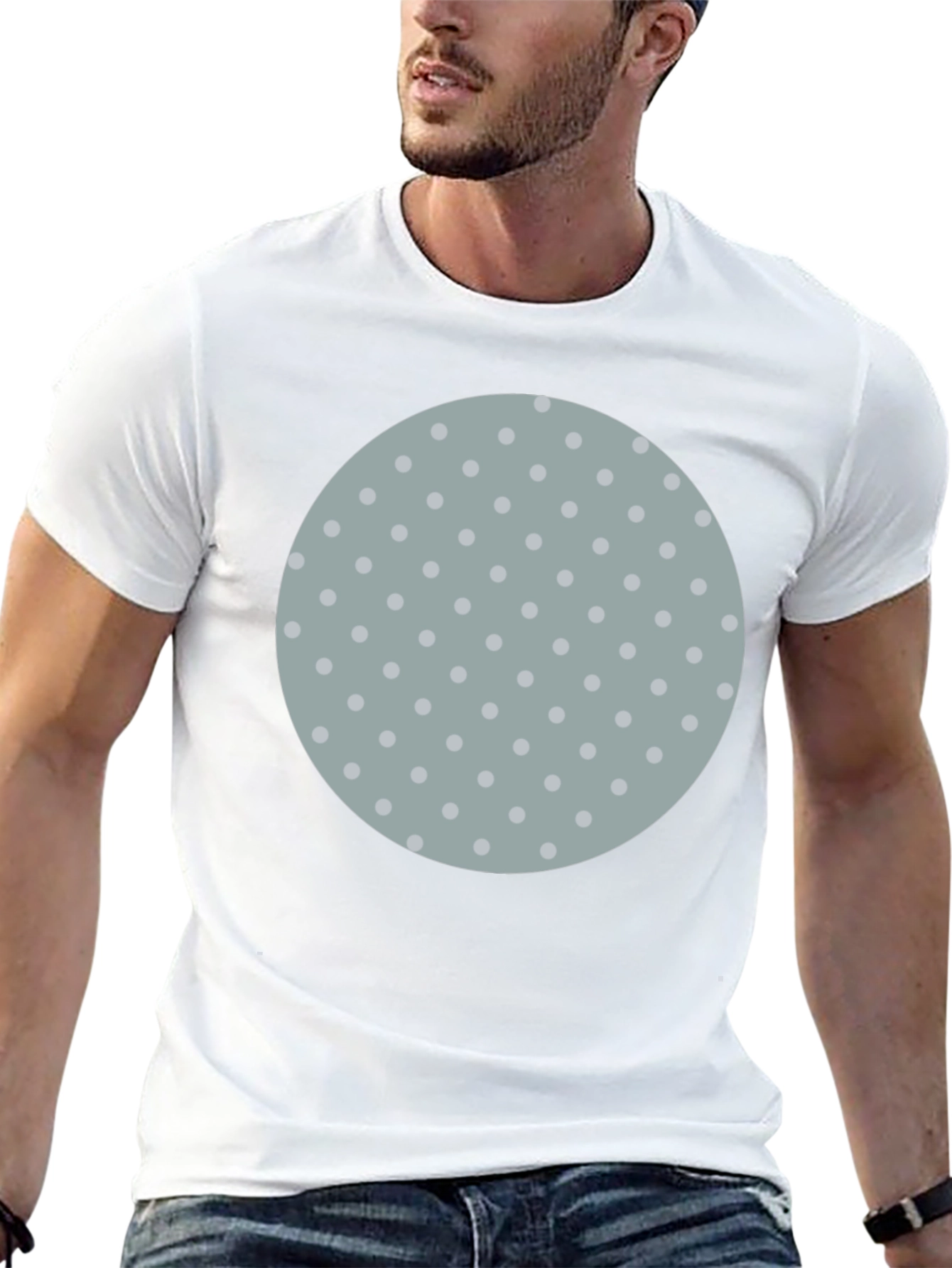 Polka Dot Circle Tee - Casual Style