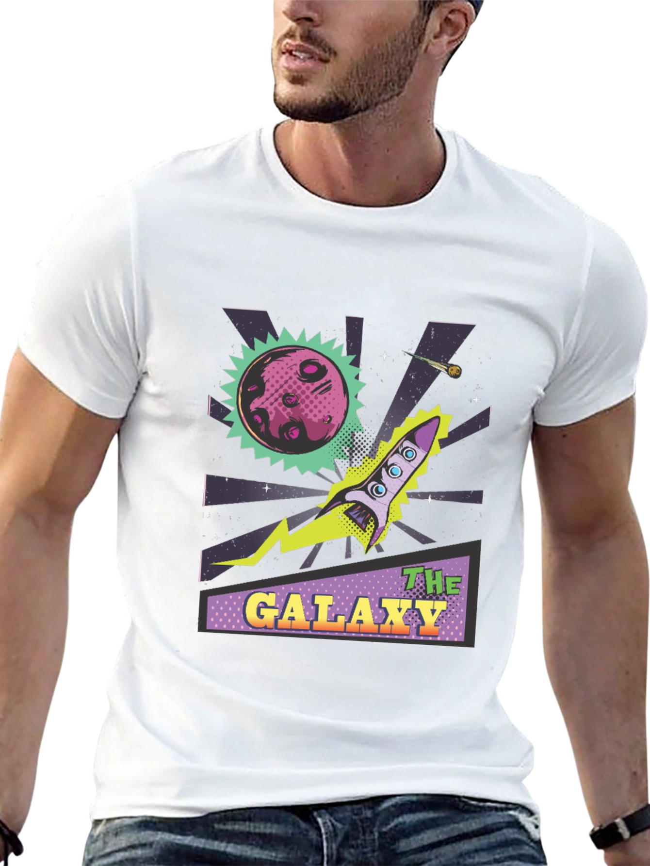 Galaxy Rocket Graphic Tee - Space Adventure T-Shirt