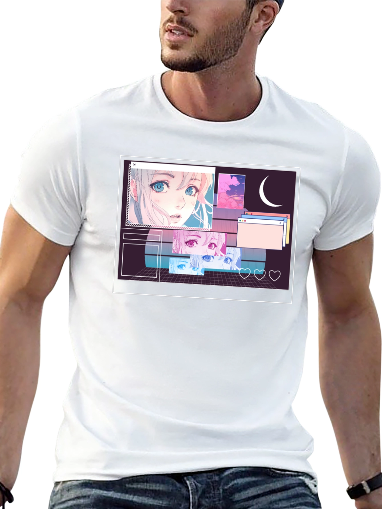 Anime Aesthetic Black T-Shirt