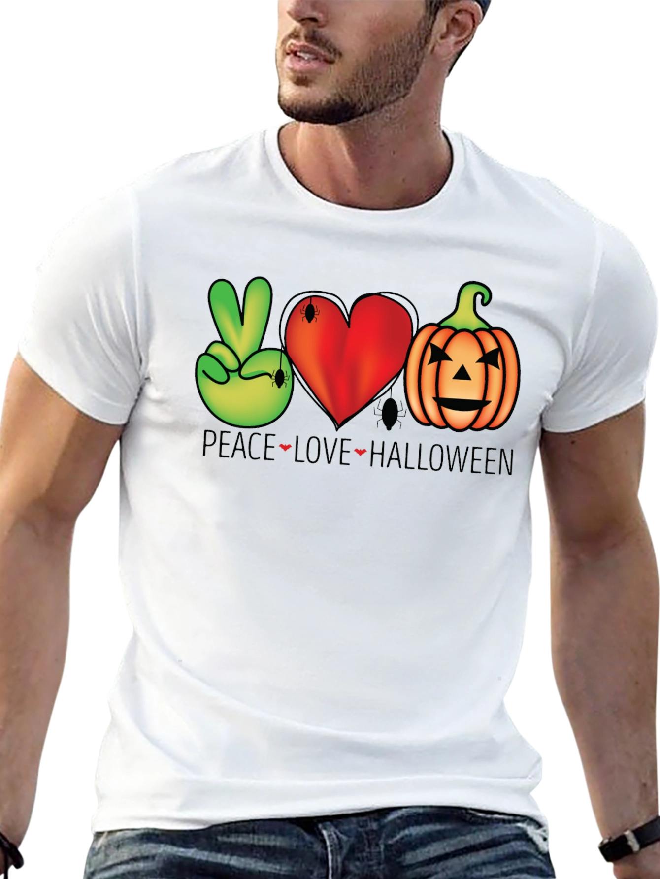 Peace Love Halloween T-Shirt