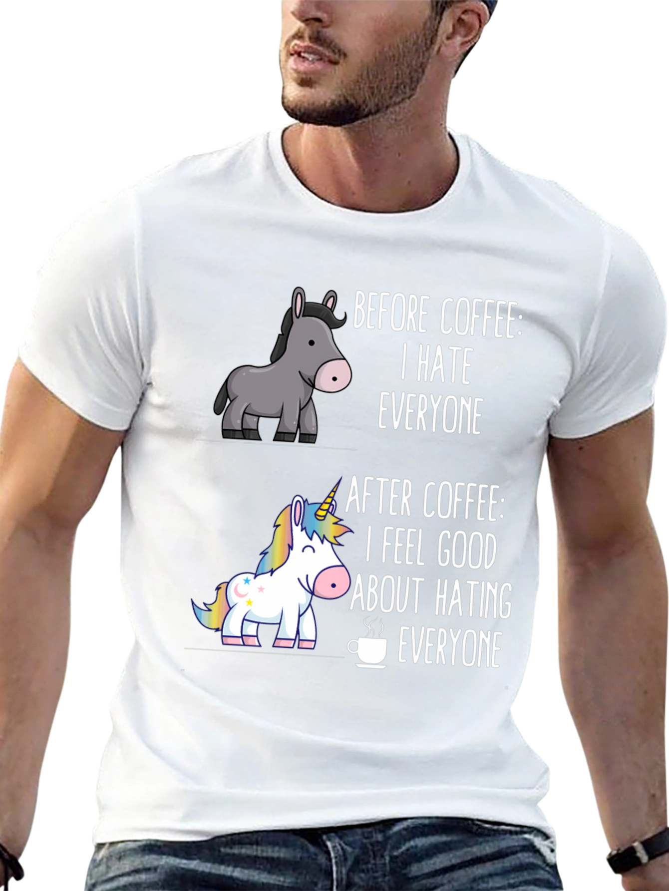 Funny Coffee T-Shirt - Hate Everyone - Unisex