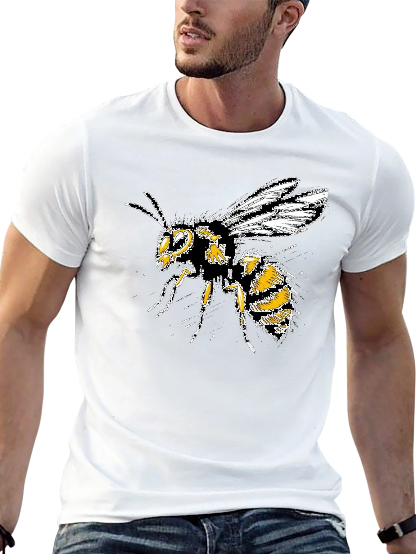 Bold Bee Graphic Tee - Stylish Insect Design