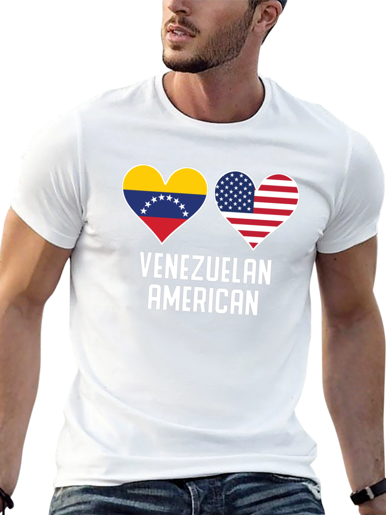 Venezuelan American Flag Heart T-Shirt